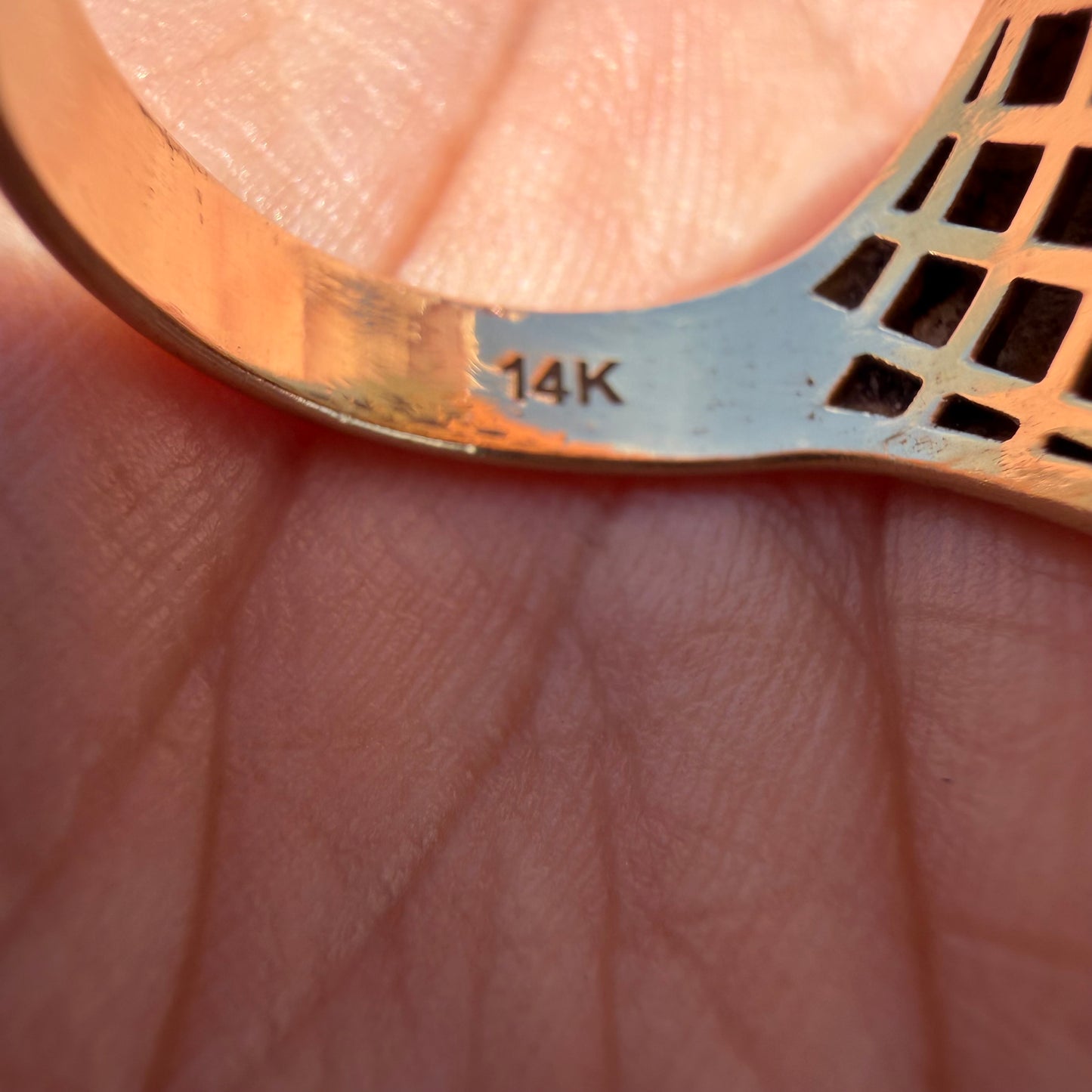 Vintage Bezel Set Solid 14k Yellow Gold 1887 $5 Liberty Coin Ring