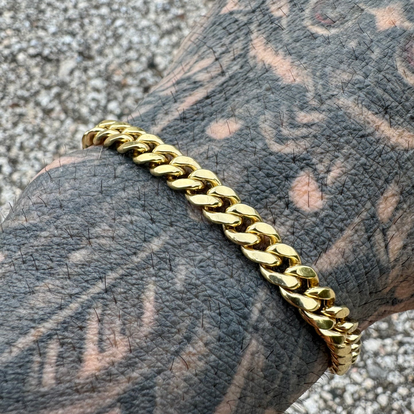 Brand New 14k Yellow Gold Miami Cuban Link Bracelet (8”)