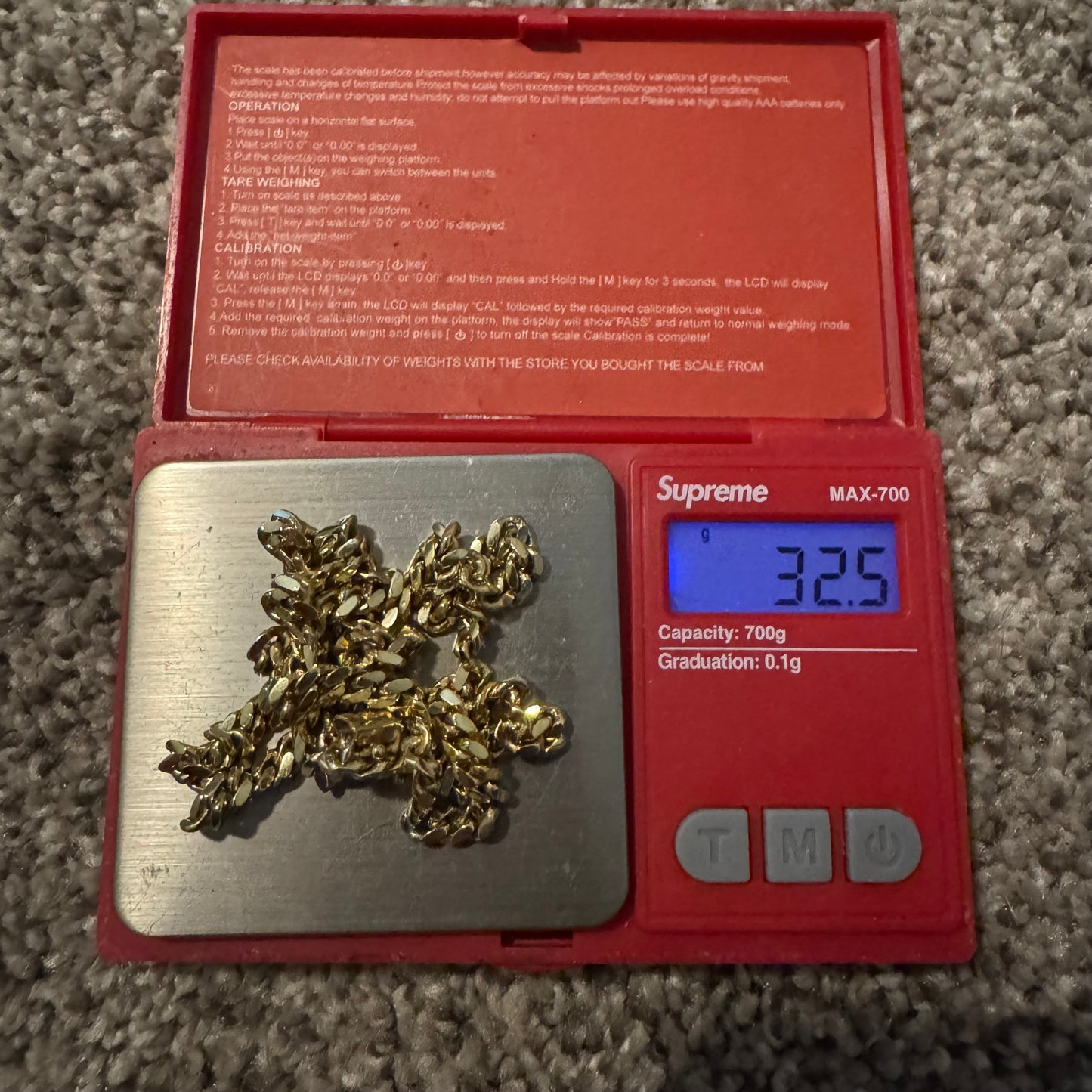 Classic Solid 10k Yellow Gold Heavyweight Miami Cuban Link Necklace (18.5”)