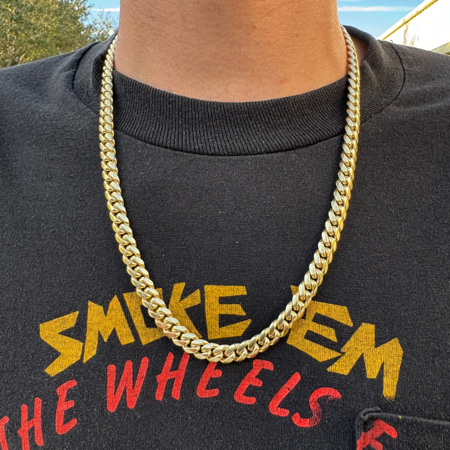 Brand New Handmade Solid 14k Yellow Gold Heavyweight Miami Cuban Link Necklace (22”)
