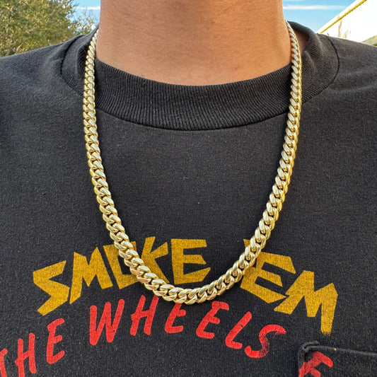 Brand New Handmade Solid 14k Yellow Gold Heavyweight Miami Cuban Link Necklace (22”)