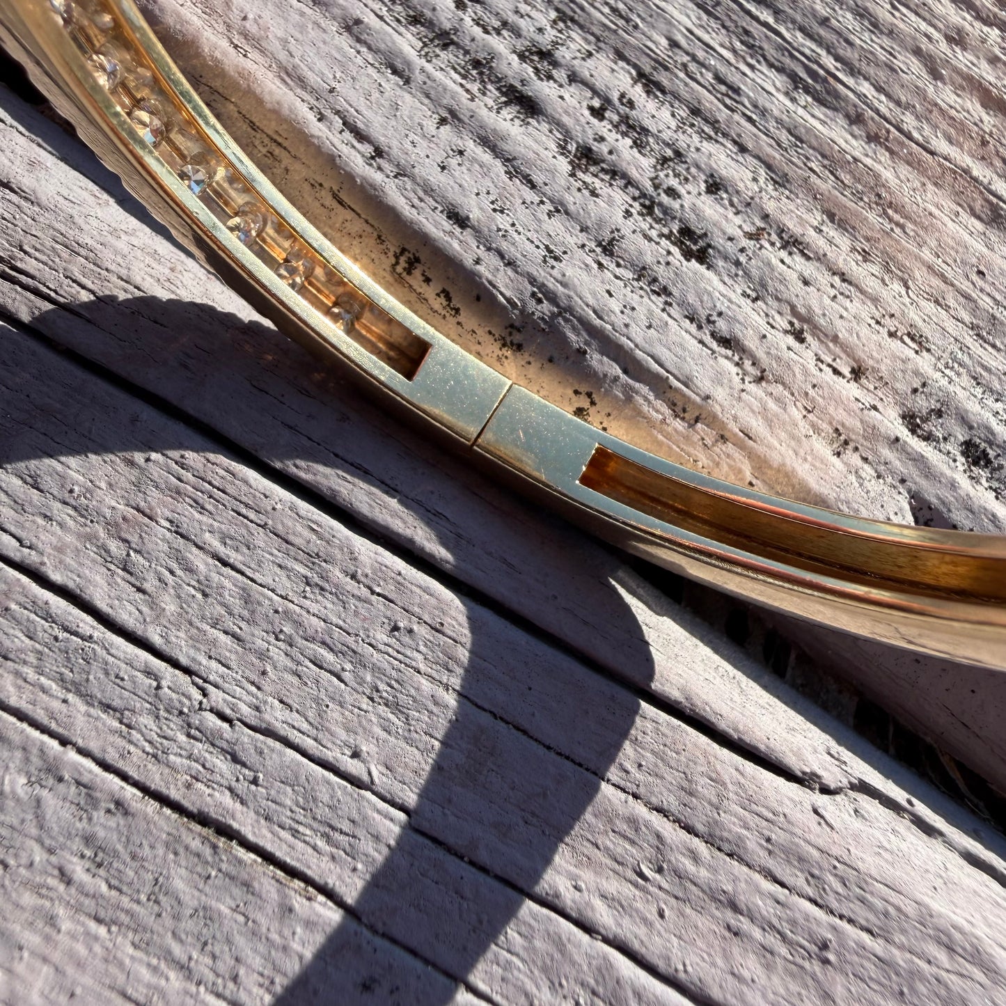 Vintage Solid 14k Yellow Gold 2.0ctw Natural VS Diamond Heavyweight Bangle Bracelet (5.75”-6.5”)