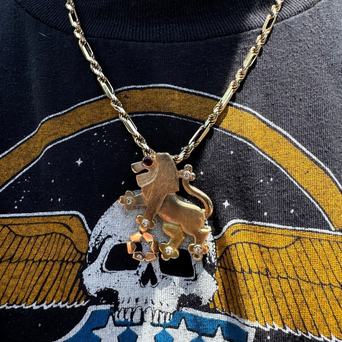 1982 Solid 14k Yellow Gold Heavyweight Lion Of Judah Pendant