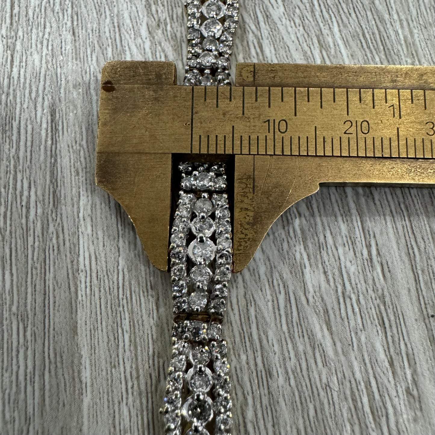Vintage Heavyweight 14k Gold 3.6ctw Natural Diamond Bracelet (8”)