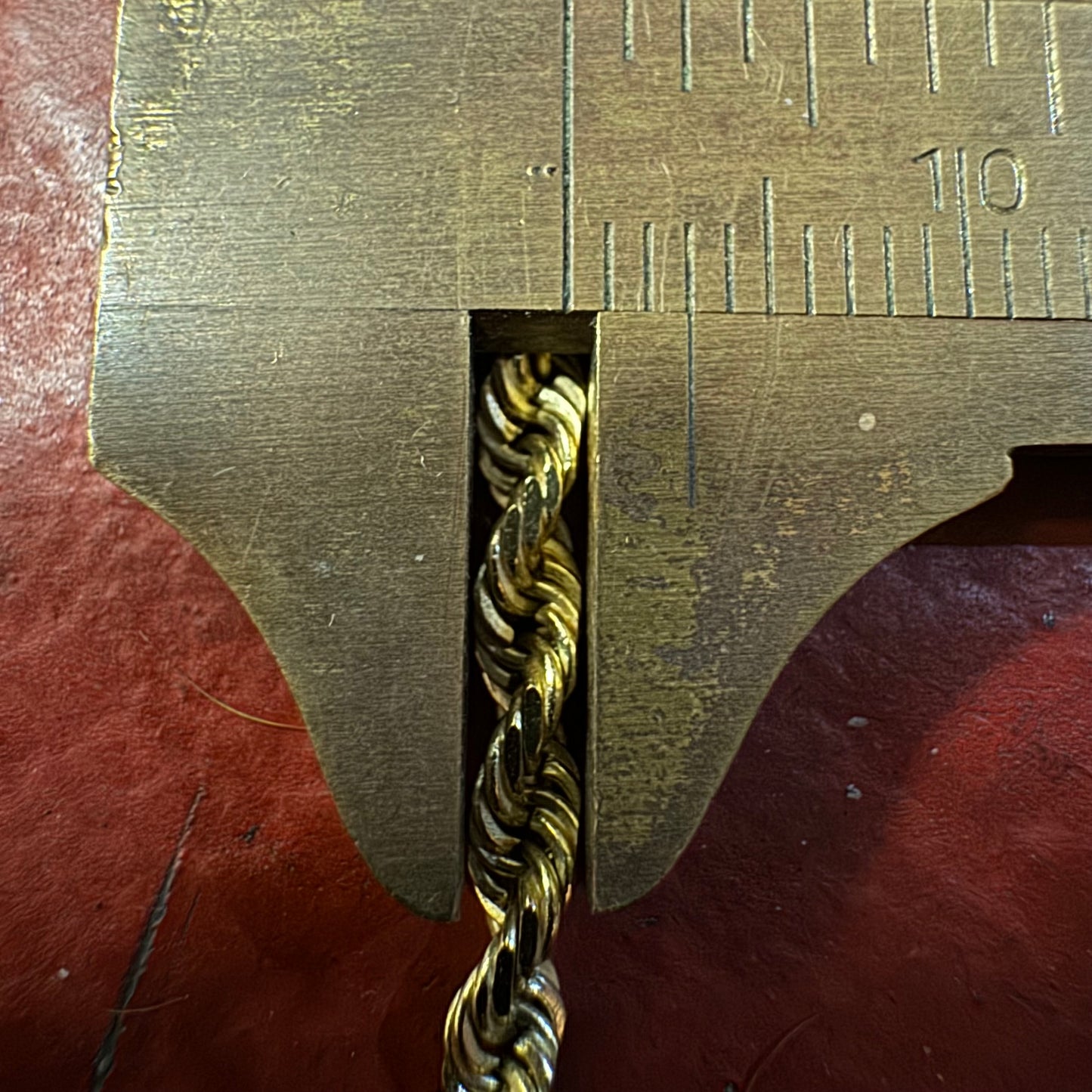 Vintage Solid 14k Yellow Gold Diamondcut Rope Chain Necklace (20”)