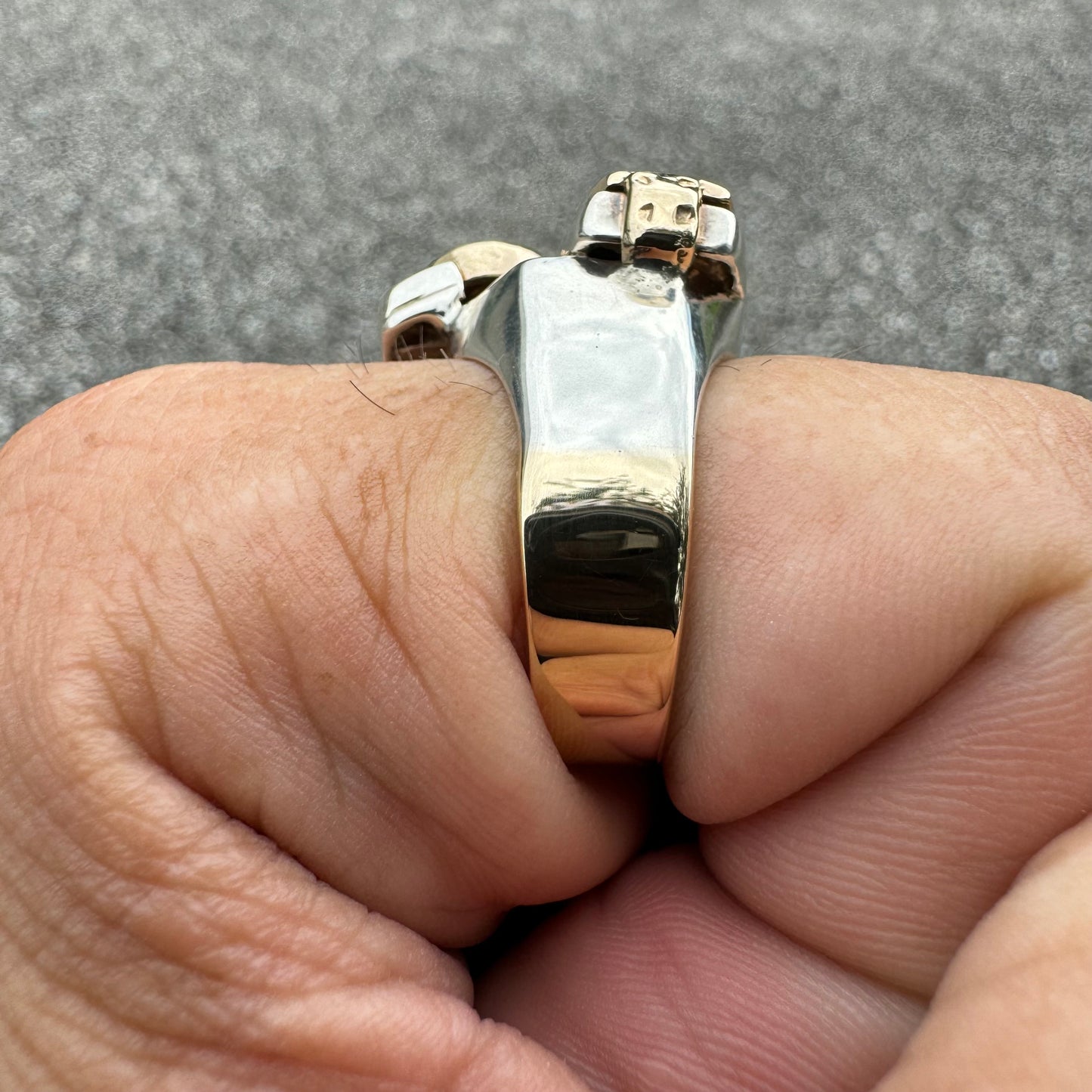 Custom Made 14k Yellow Gold And Sterling Silver Divers Mask Ring By Florida Key’s Jewelery (10)
