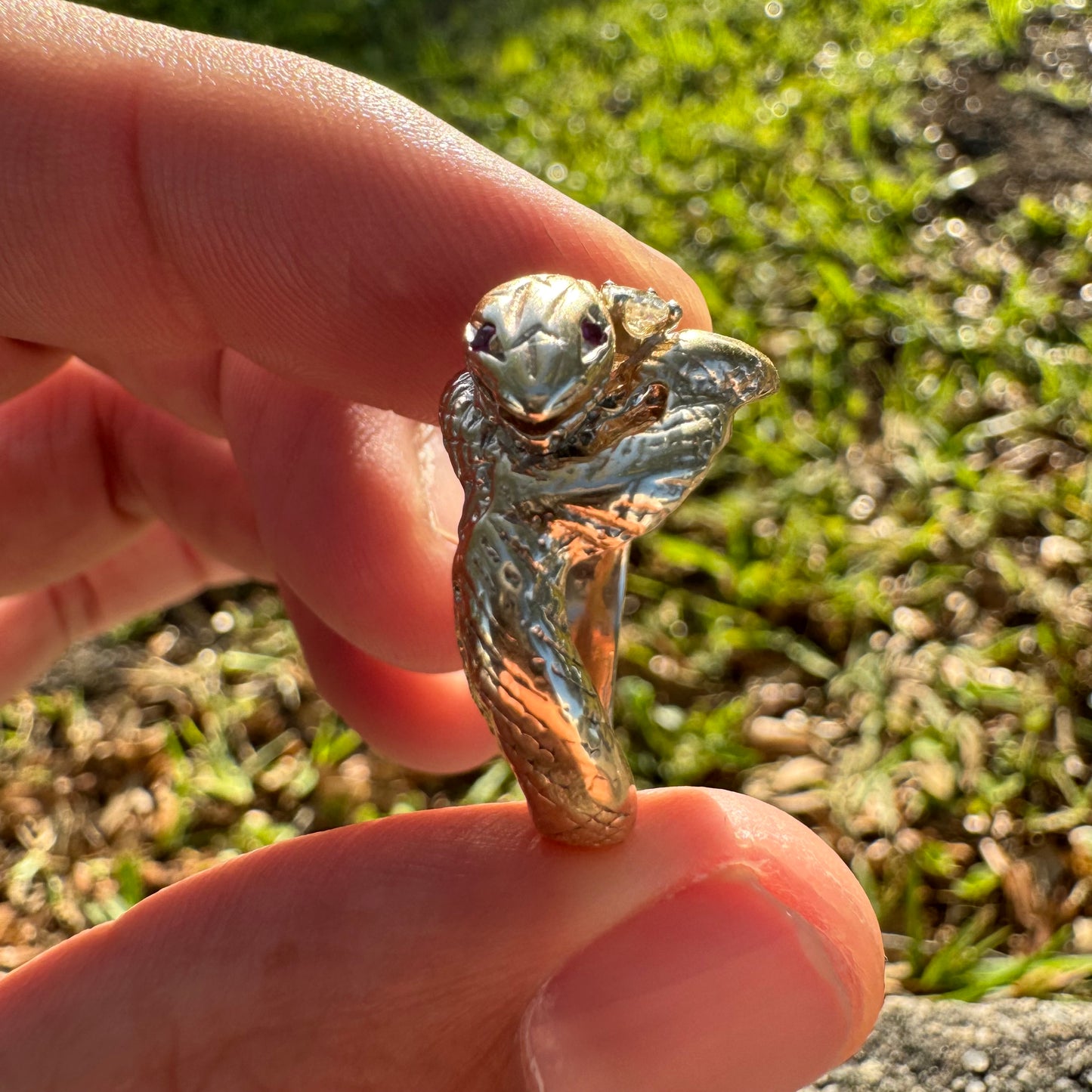 Art Deco 1920’s Solid 14k Yellow Gold Wraparound Intertwined Snake Ring (9)
