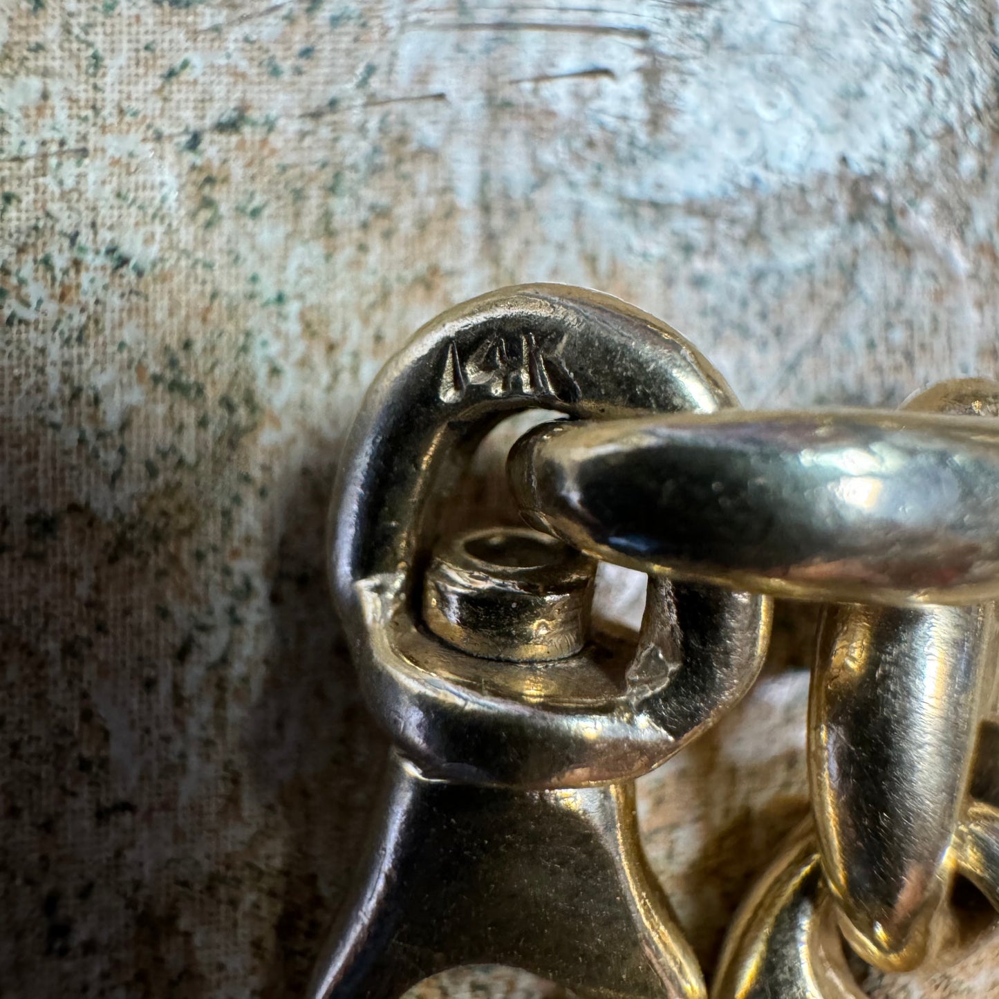 Vintage Solid 14k Yellow Gold Super Heavyweight Chaine D Ancre Puffed Gucci Link Necklace (21”)