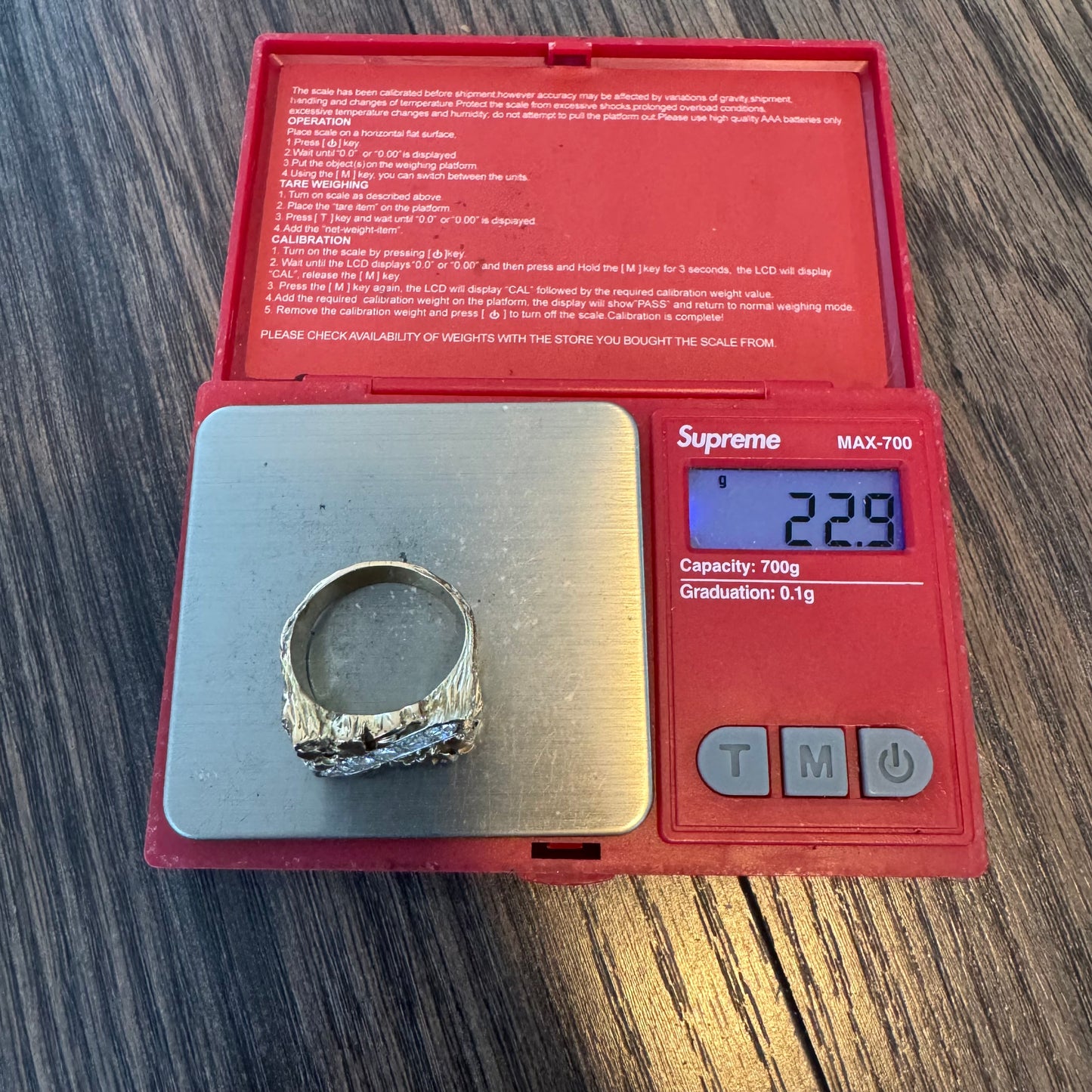 1980’s Solid 14k Yellow Gold 1.25ctw Natural Diamond Nugget Ring (11)