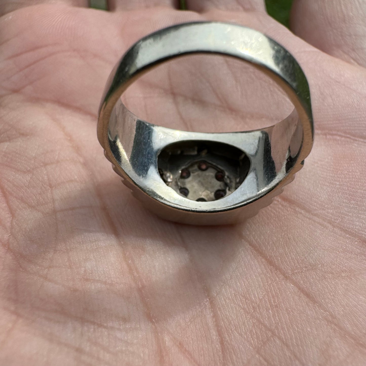 1980’s Two-Tone 14k Gold Natural Diamond Kentucky Cluster Rolex Style Ring (9.5)