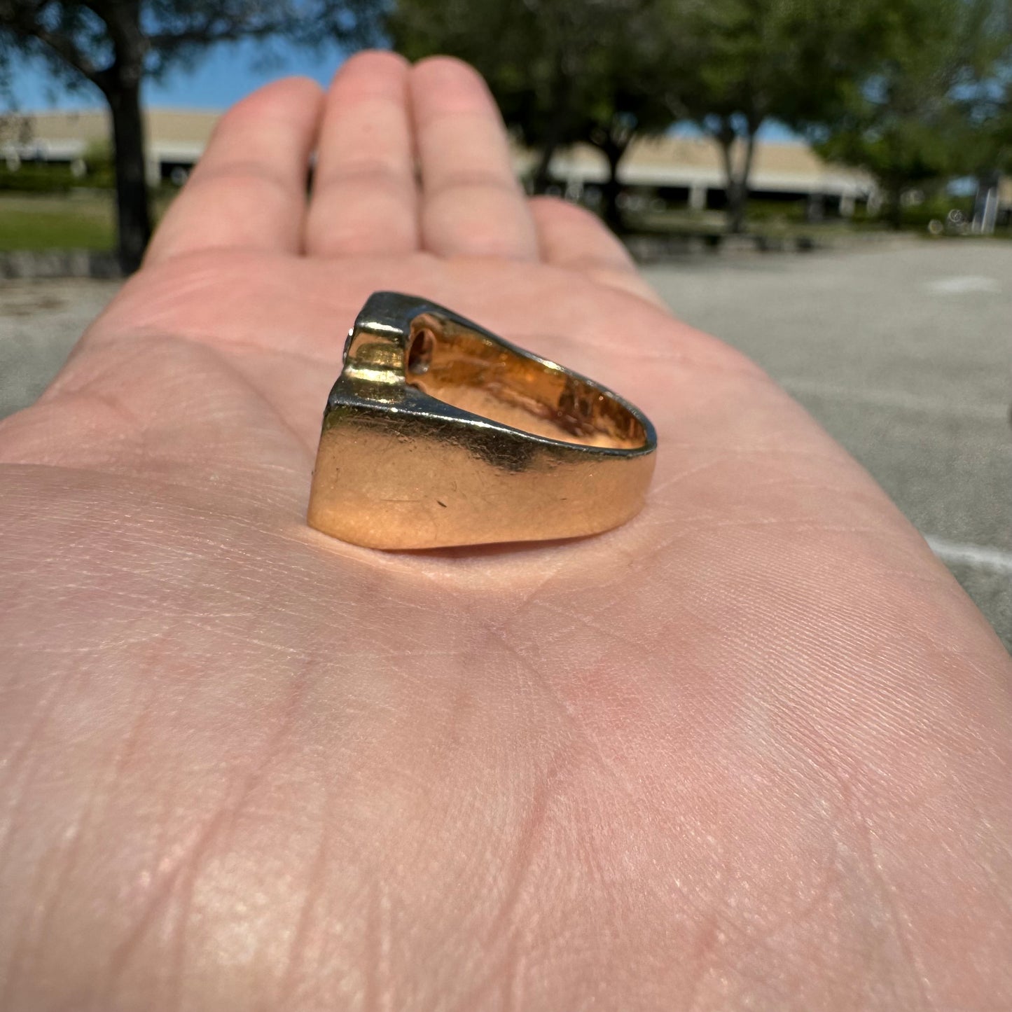 Custom Solid 14k Yellow Gold 1.5CTW Natural VS Diamond Dice Ring (8)