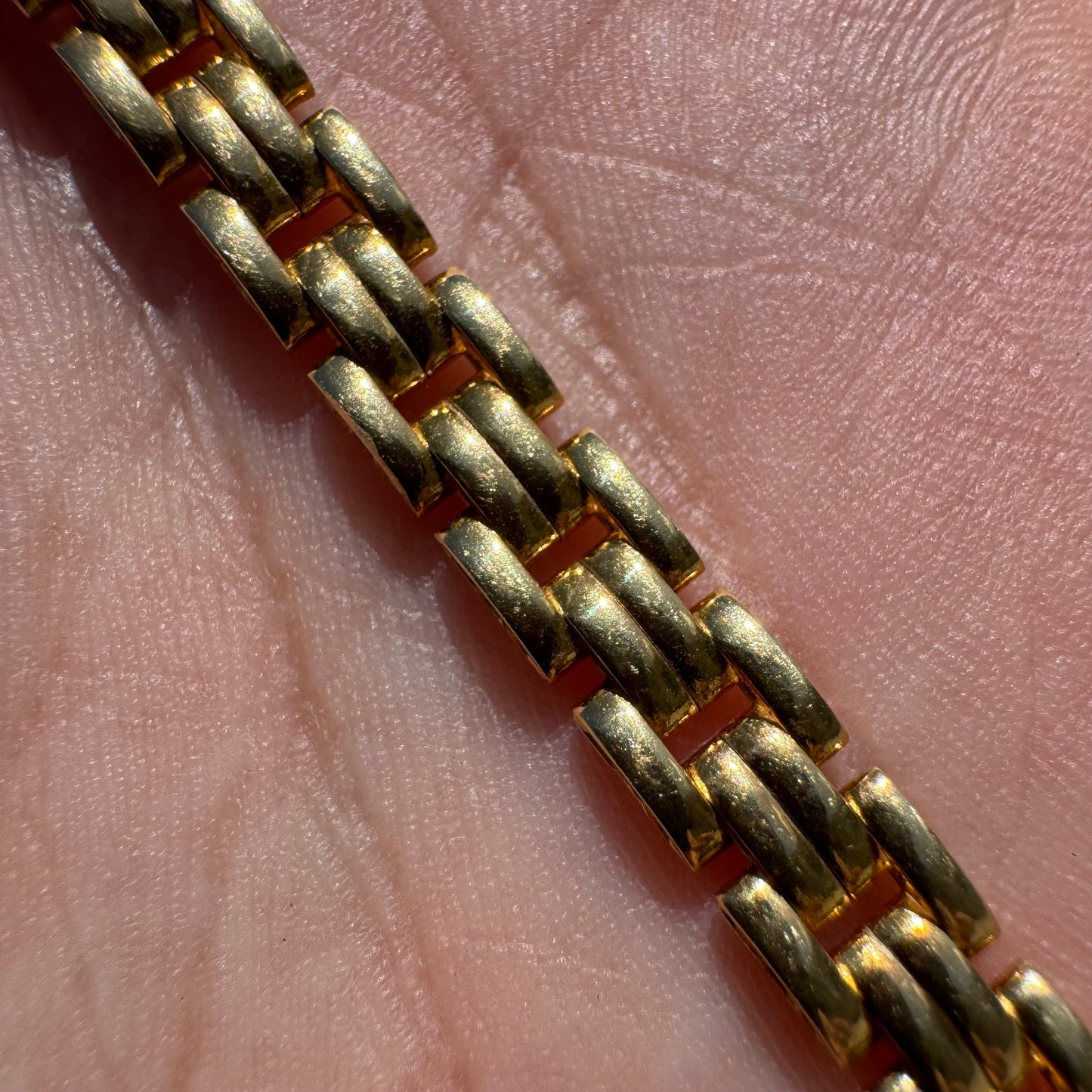 Vintage 18k Yellow Gold 3.25ctw Natural Columbian Emerald And Diamond Panther Link Bracelet (7.25”)