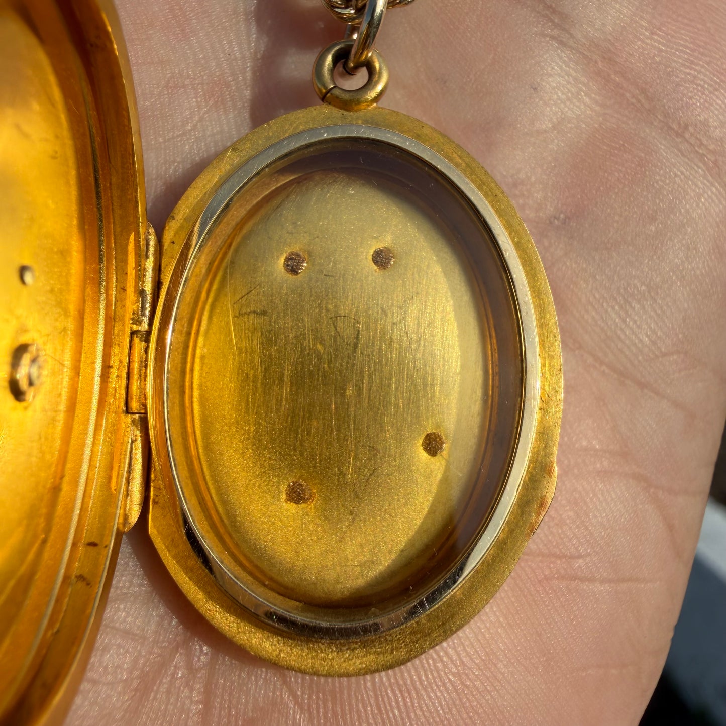 Victorian Solid 18k Yellow Gold/Platinum Large Medieval Burgonet Helmet Locket Pendant