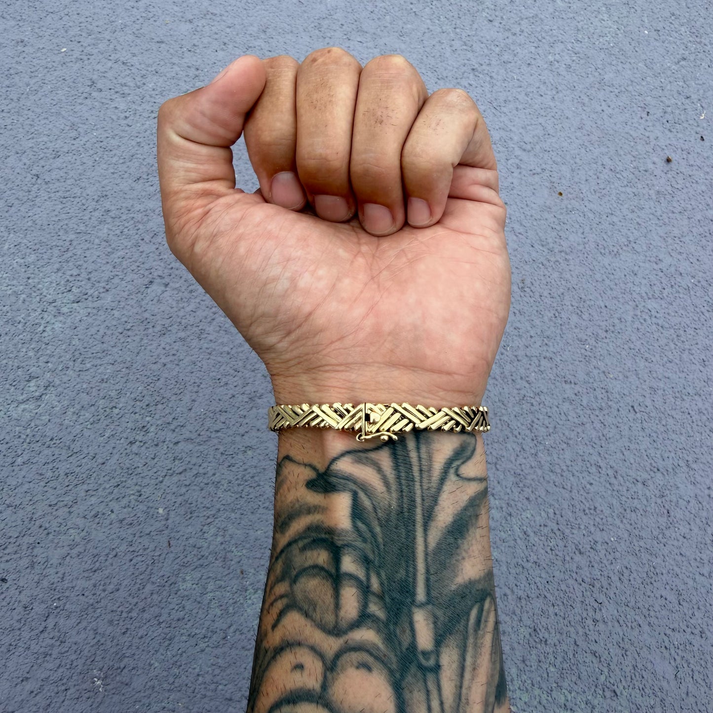 Vintage Tiffany & Co. Solid 14k Yellow Gold Basket Weave Link Bracelet (7.75”)