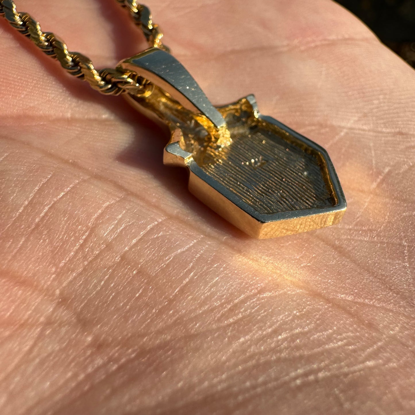 Vintage 14k Yellow Gold Natural Gold Bearing Quartz Pendant