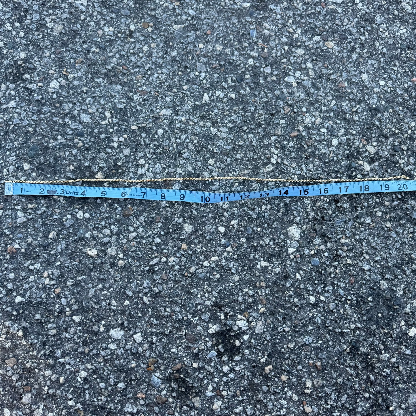 1980’s Solid 14k Yellow Gold Diamondcut Rope Chain Necklace (20.25”)