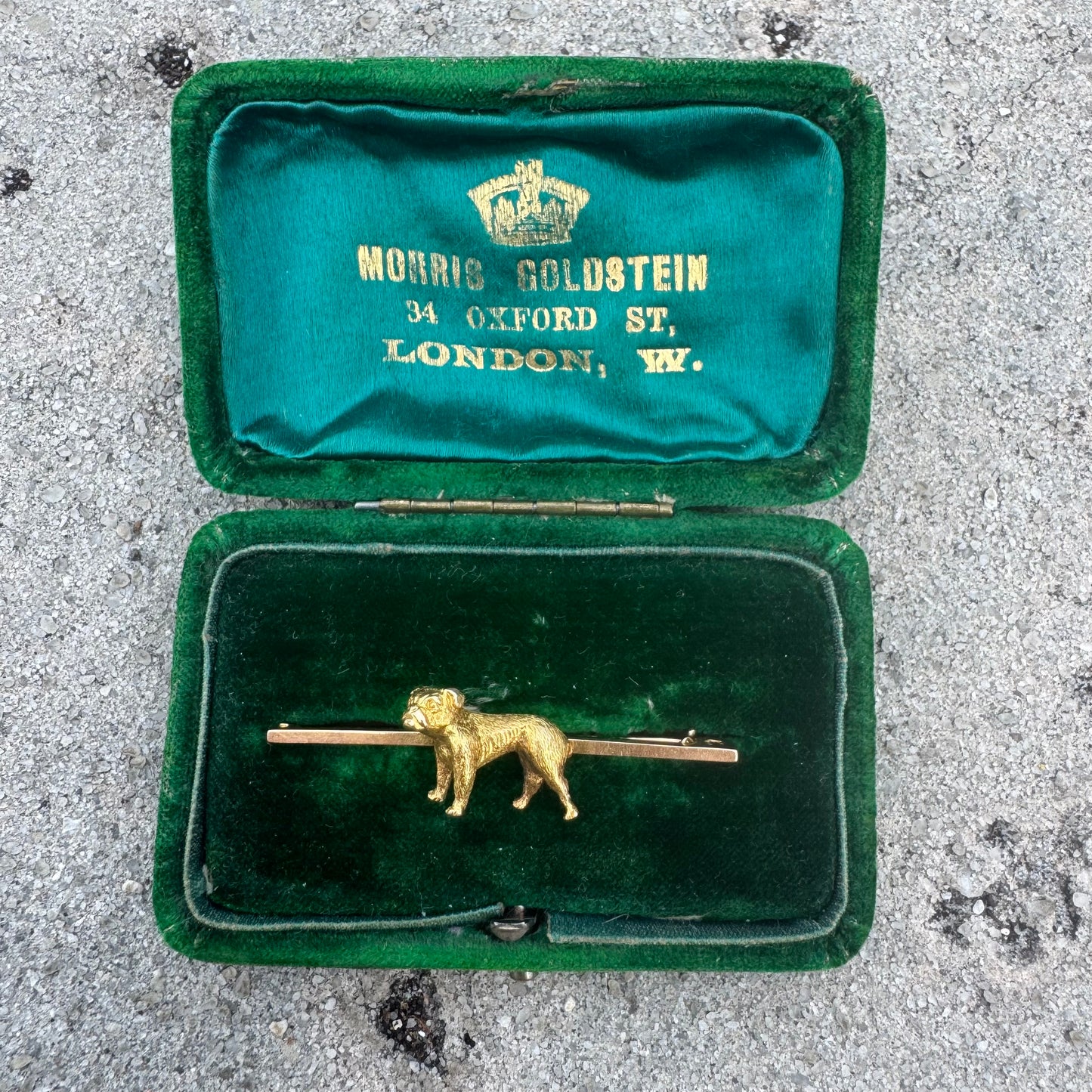 Victorian 15ct Solid Yellow Gold English Bulldog Brooch