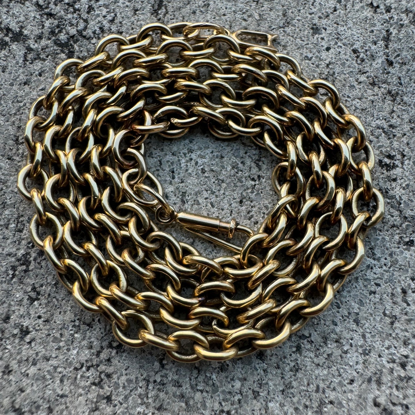 1970’s Solid 14k Yellow Gold Cable Link Necklace (18”)