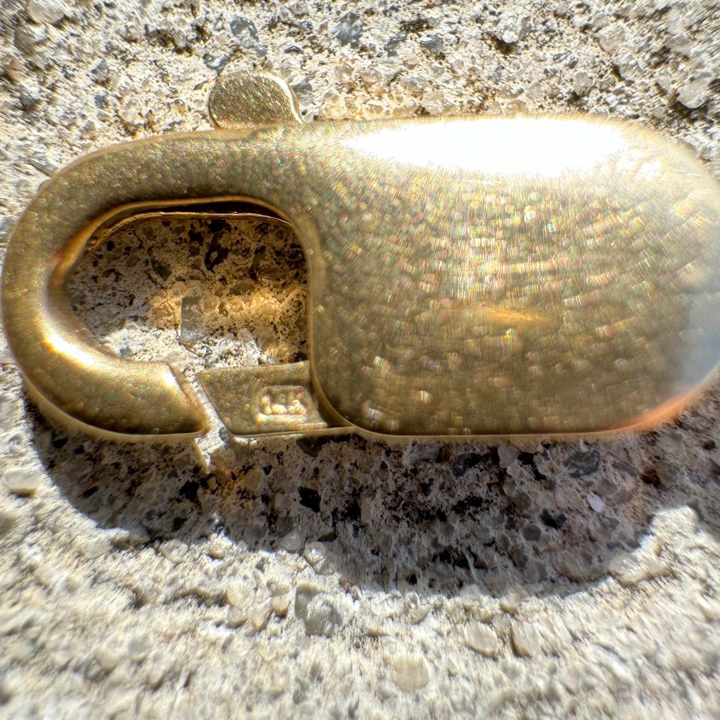 Vintage Solid 14k Yellow Gold Heavyweight Nugget Mariner Link Bracelet (9”)