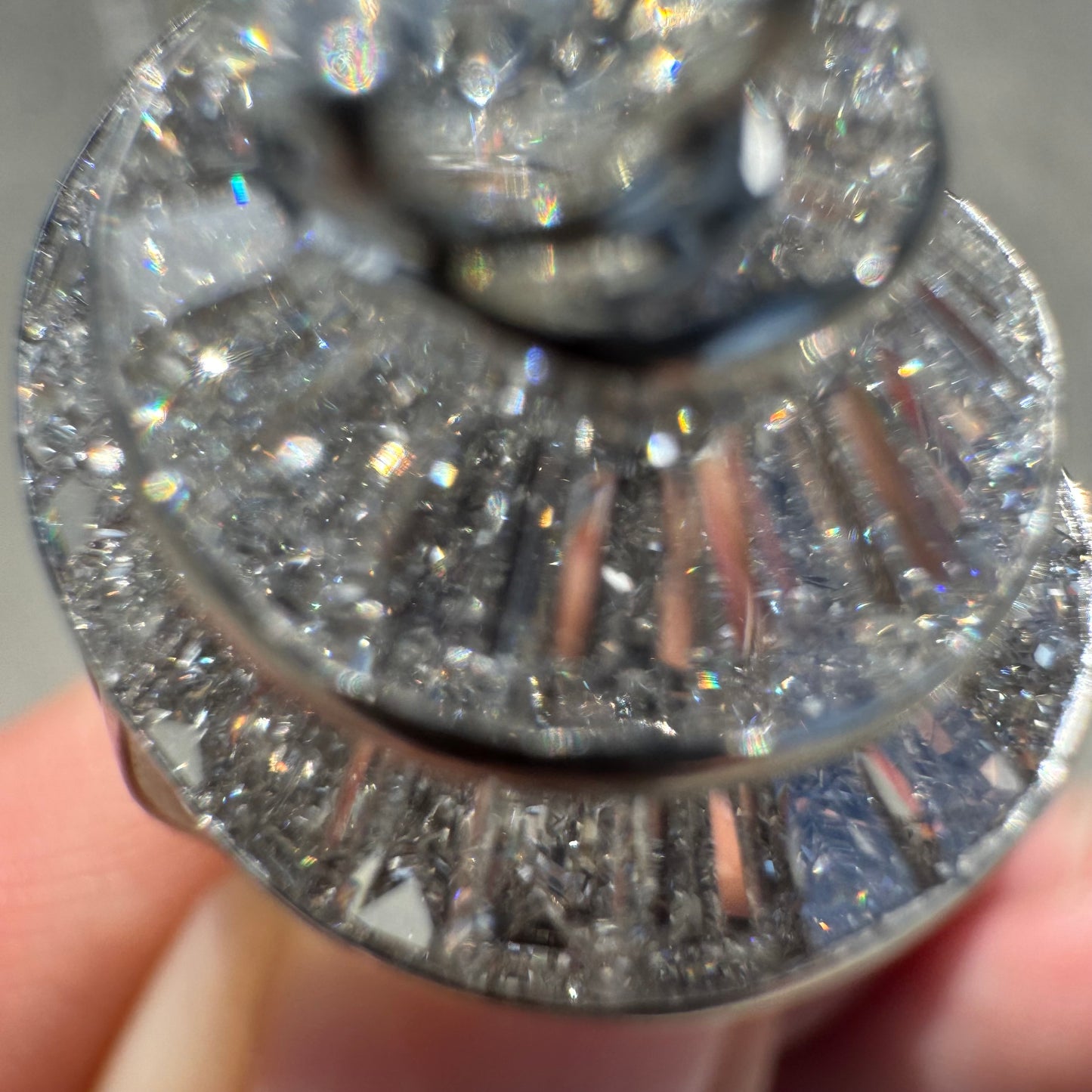 Art Deco Oscar Heyman Bros. Solid Platinum 3.8ctw Natural VS1 Diamond Cocktail Ring (5)