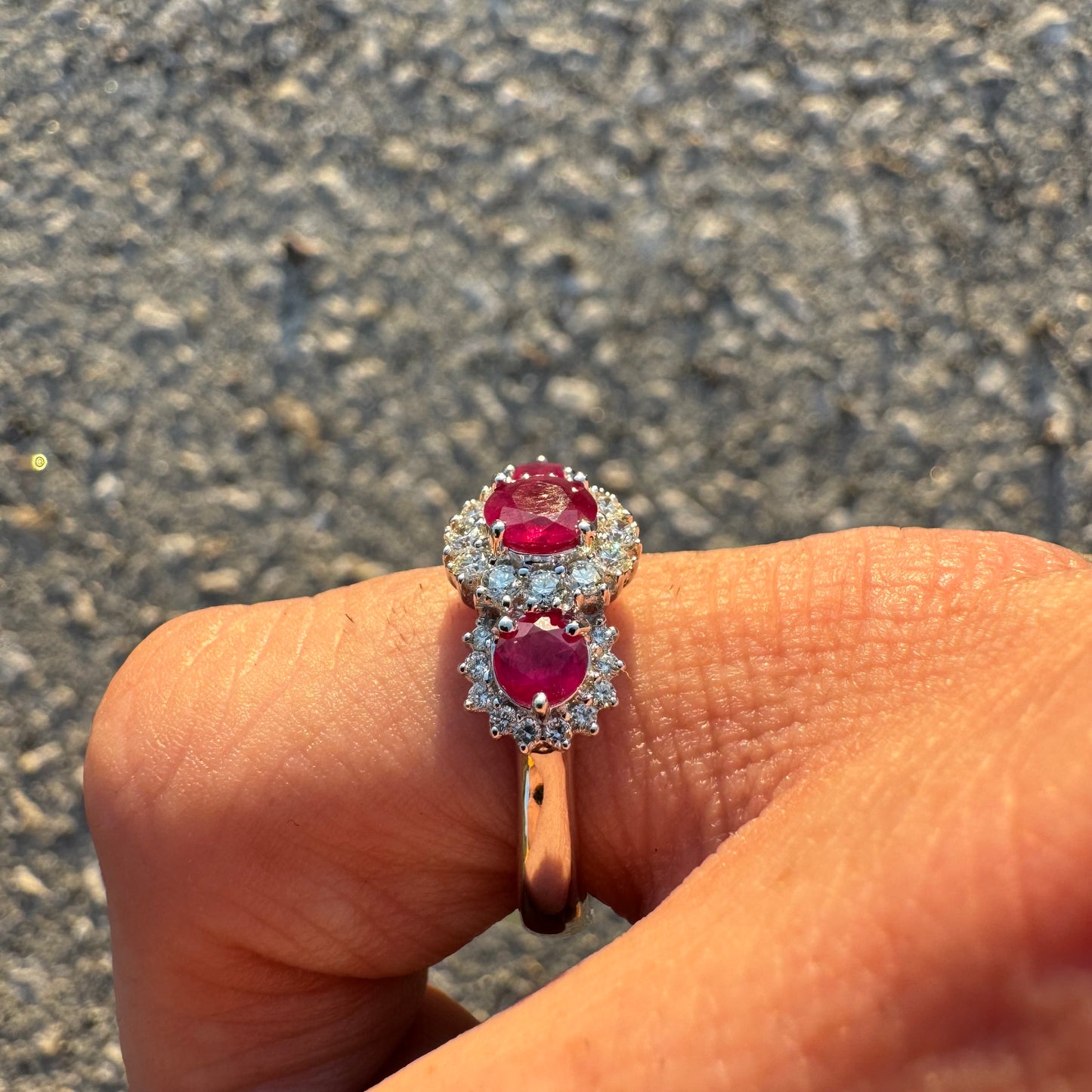 Brand New 14k White Gold 1.05ctw Natural Burmese Ruby .38ctw Natural VS Diamond Ring (8)