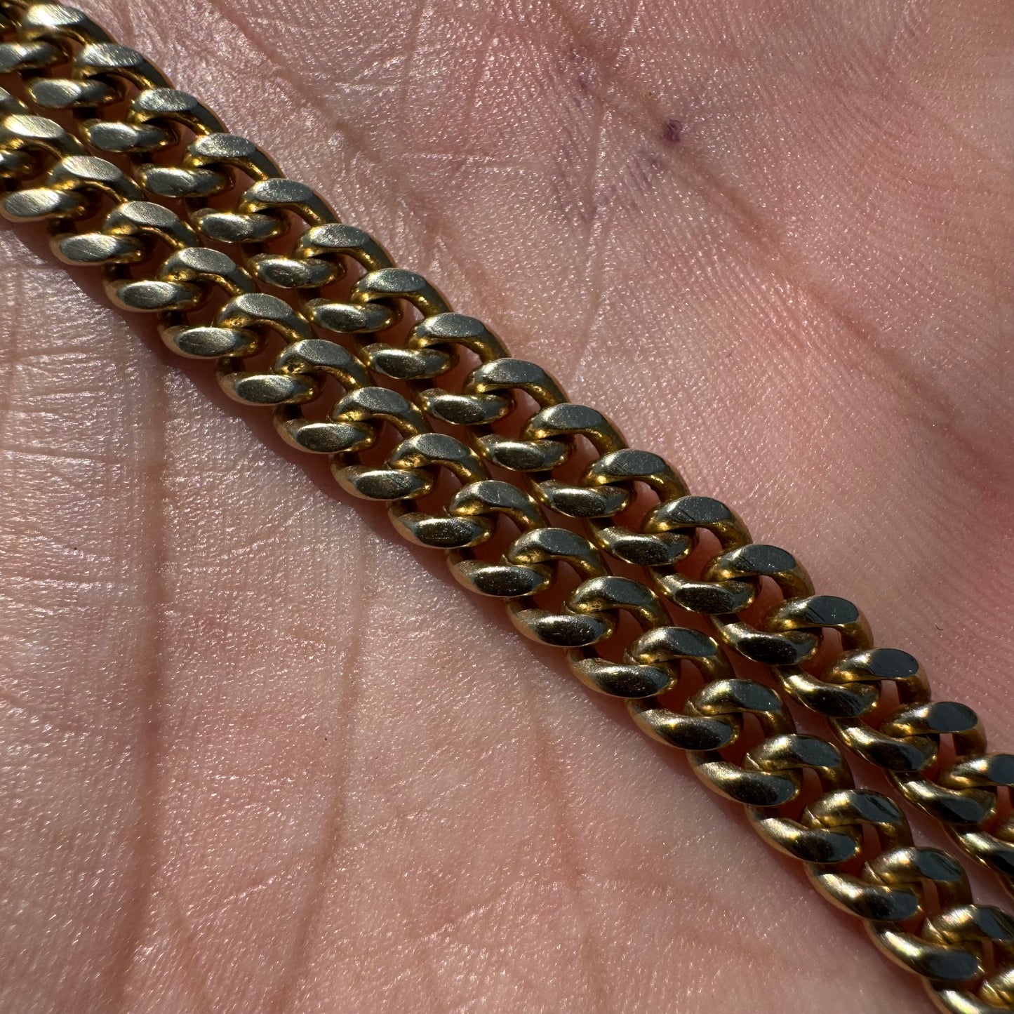 Vintage Solid 14k Yellow Gold Miami Cuban Link Necklace (23”)