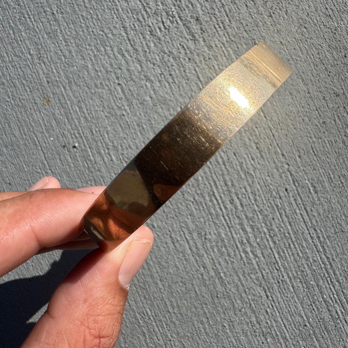 1921 Kaden Bros. 14k Yellow Gold Belt Buckle Bangle Bracelet (7.5”)