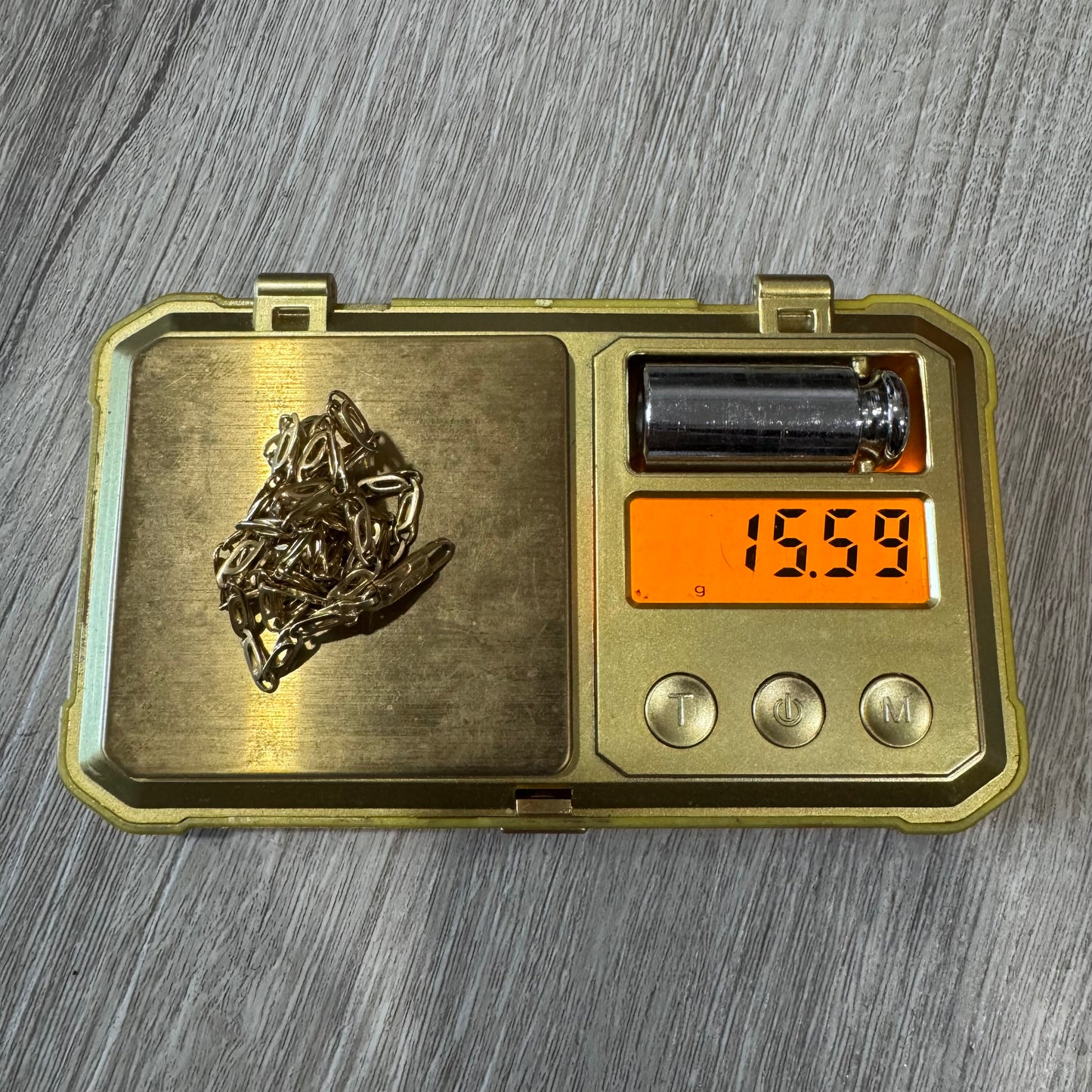 Vintage Solid 18k Italian Yellow Gold “Tigers Eye” Mariner Link Necklace By Fratelli Chini (22”)