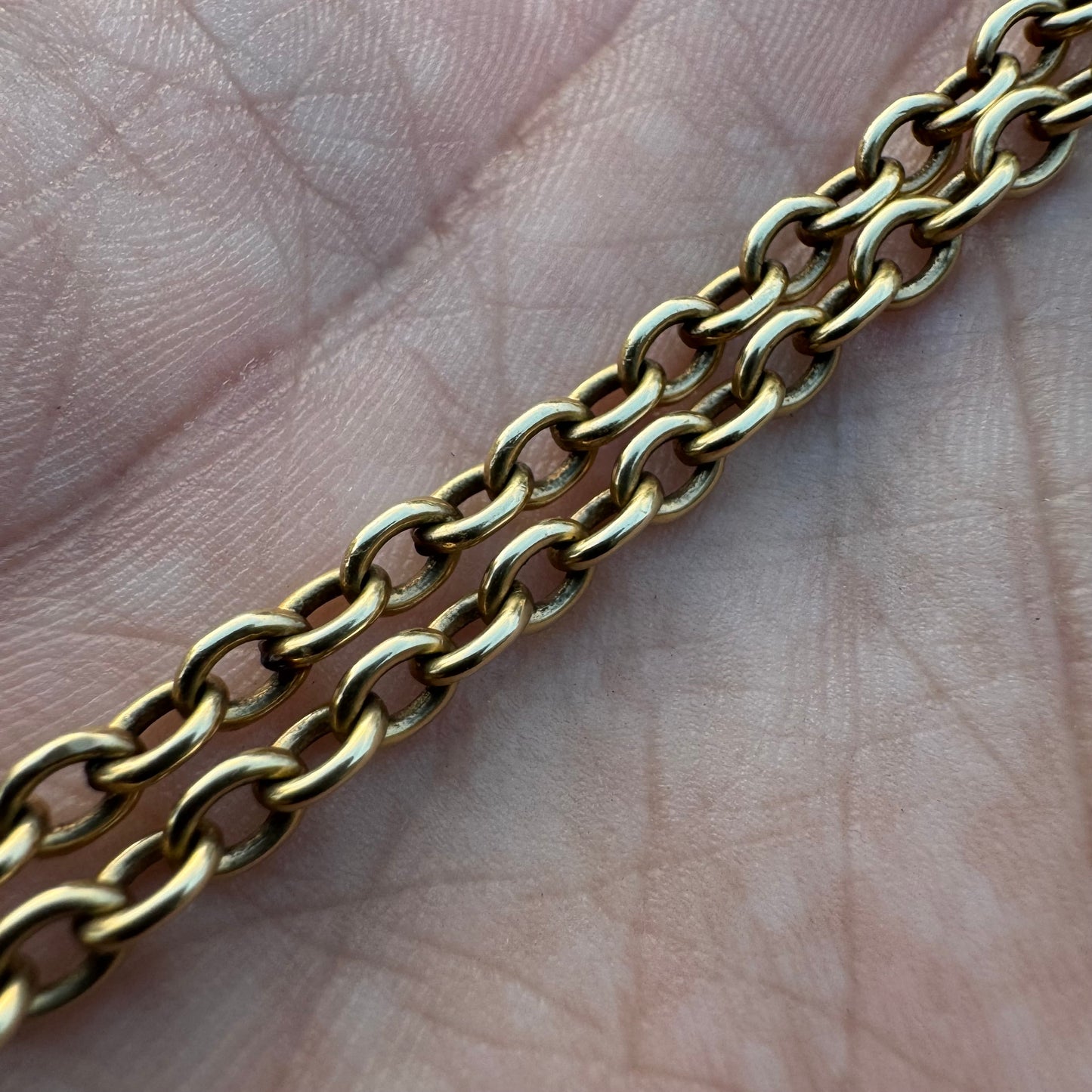 1970’s Solid 14k Yellow Gold Cable Link Necklace (18”)