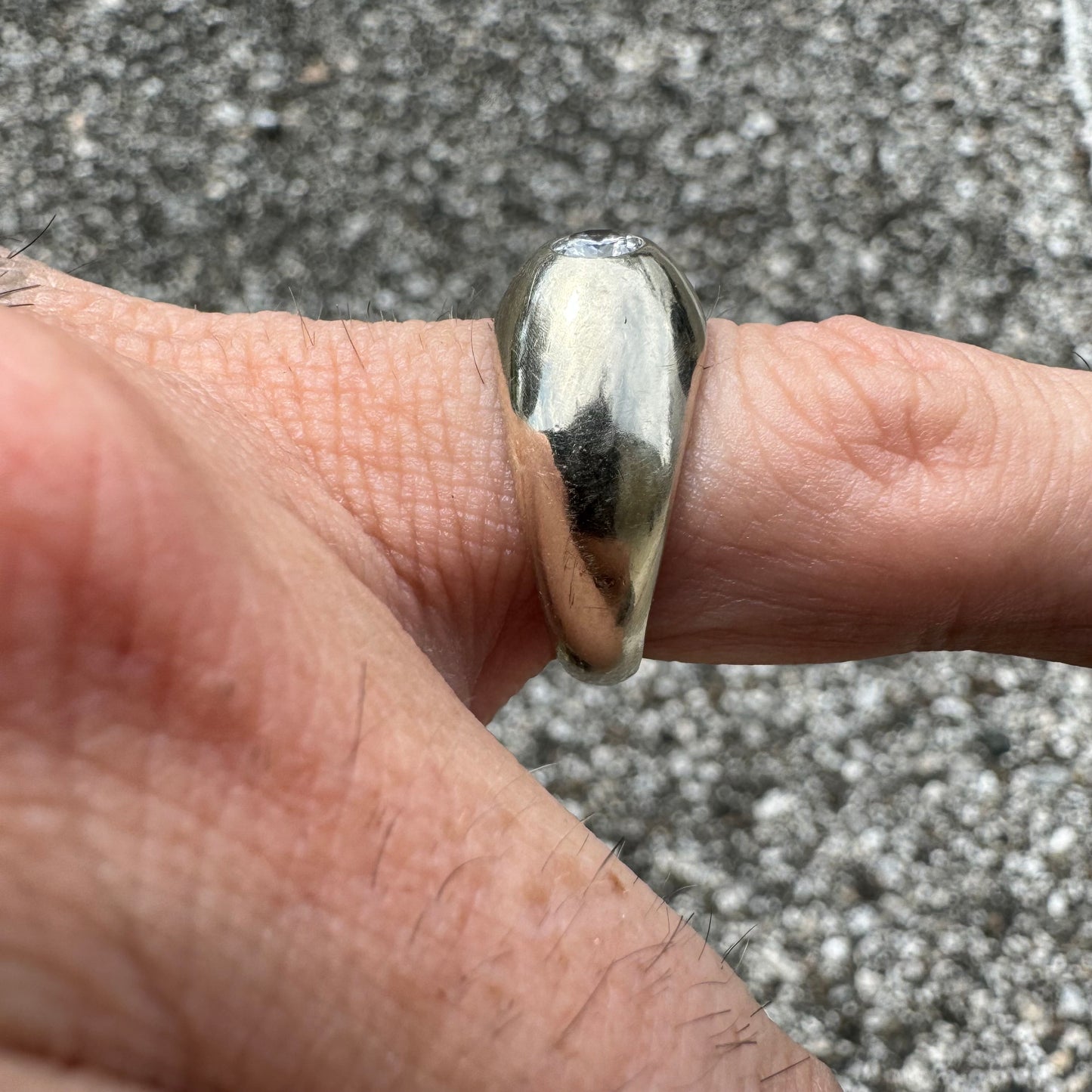 Vintage 14k Gold 1/3CT Natural Diamond Gypsy Ring (7)