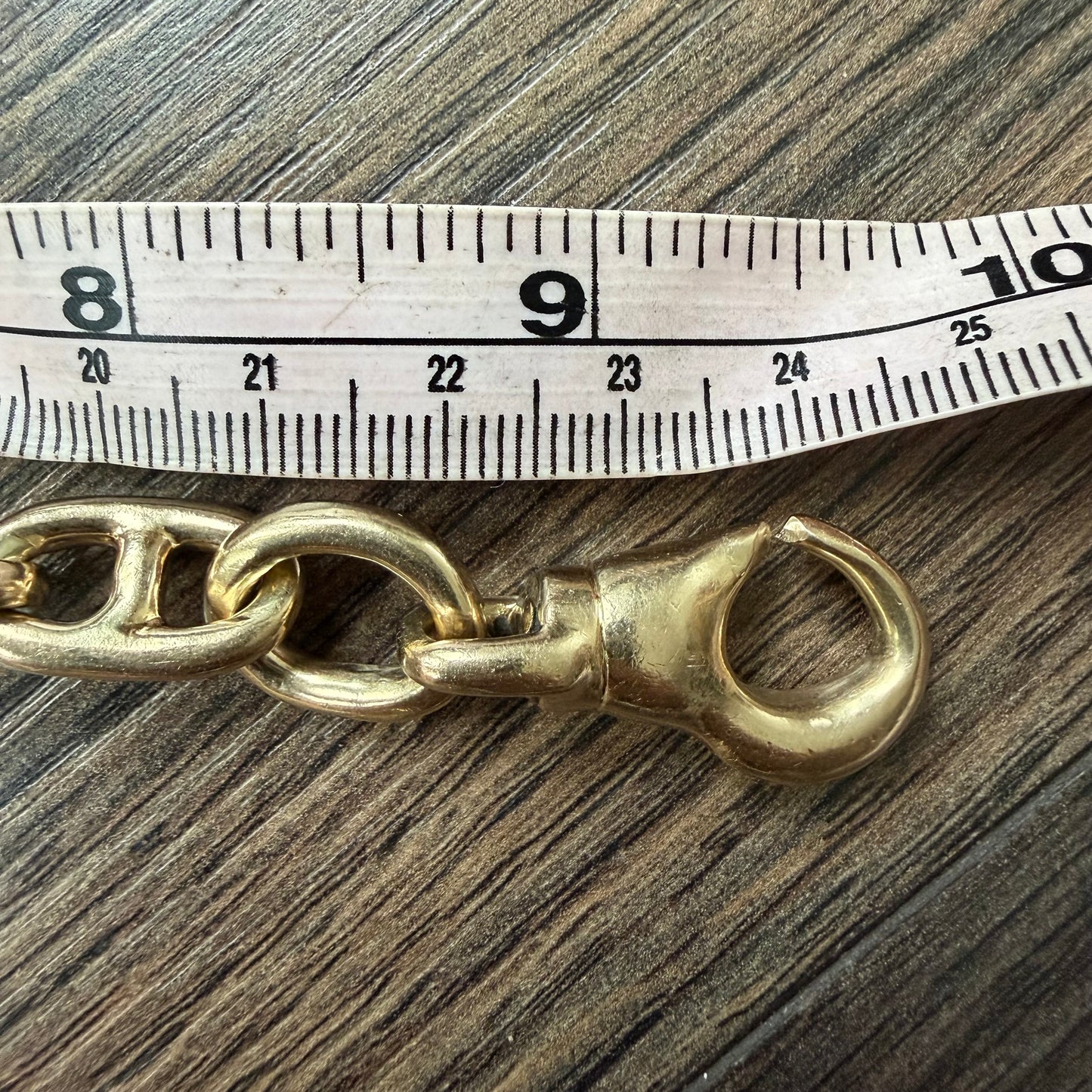 1970’s Super Heavyweight Solid 14k Yellow Gold Chunky Chaine D’ Ancre Mariner Link Bracelet (9.5”)