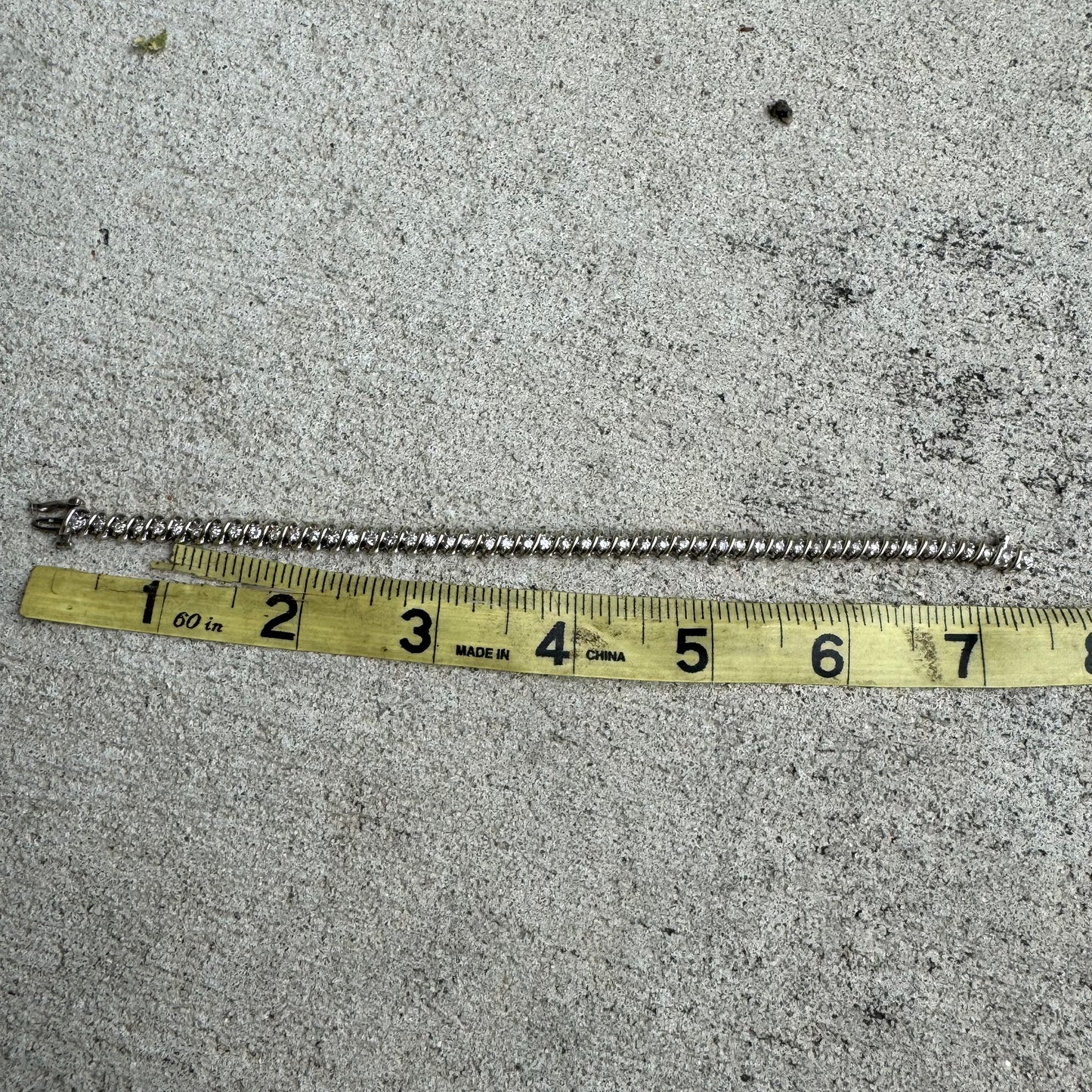 Vintage 14k White Gold 2.0ctw Natural Diamond Tennis Bracelet (7”)