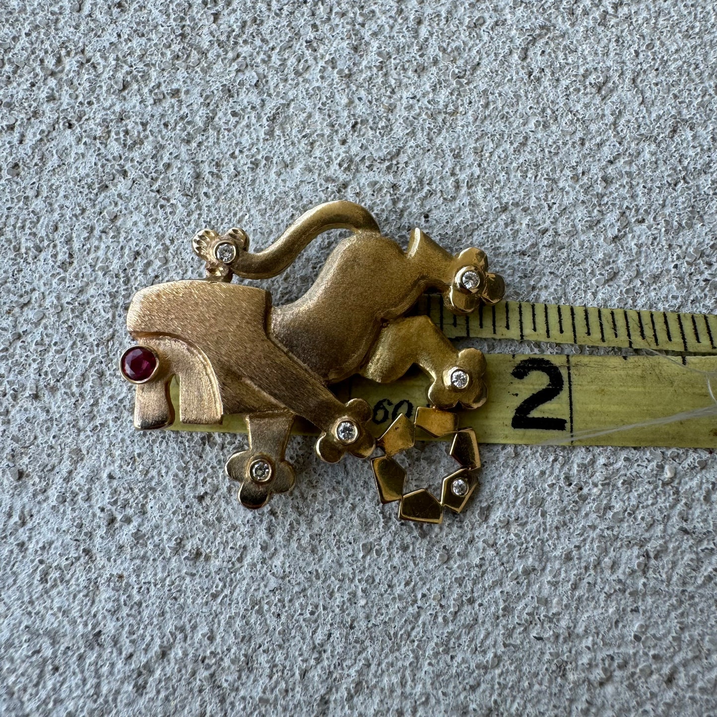 1982 Solid 14k Yellow Gold Heavyweight Lion Of Judah Pendant