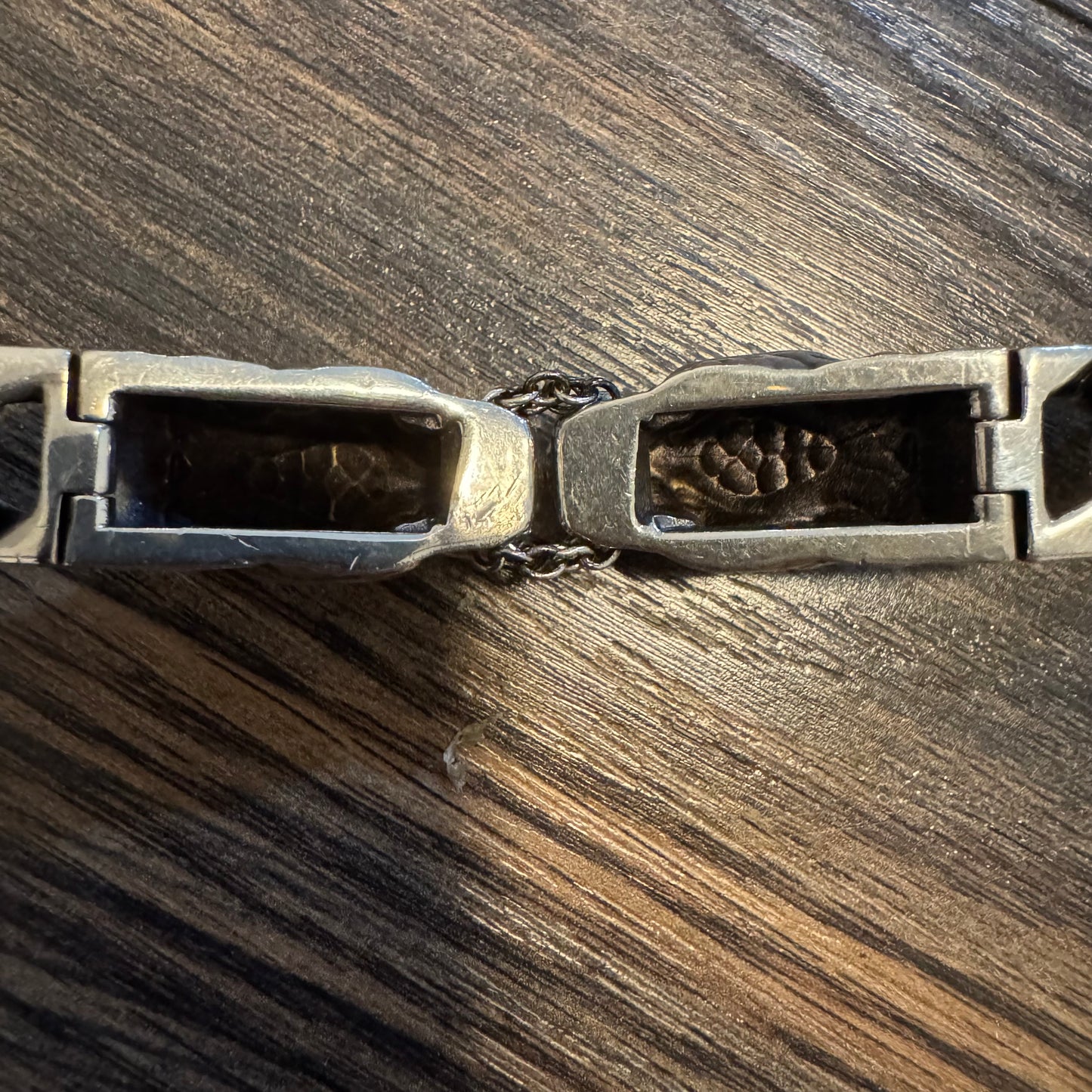Gucci Solid Sterling/.925 Double Tiger Cuban Link Bracelet (Size:16/6.75”)