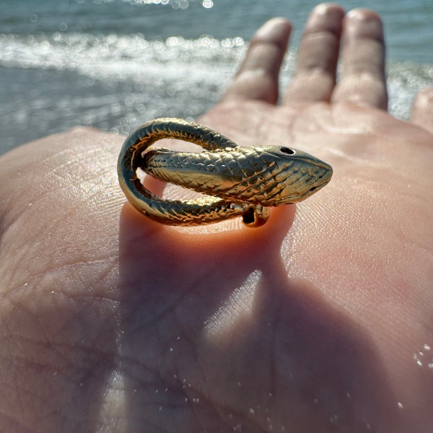 Victorian 14k Yellow Gold Snake Ring (5.5)