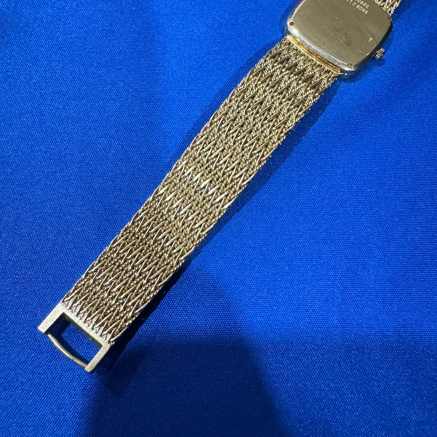 Late 1970’s/Early 1980’s Piaget Solid 18k Yellow Gold Factory Diamond Bezel Falcons Eye Stone Dial 9908 D11 Watch (7.5”)