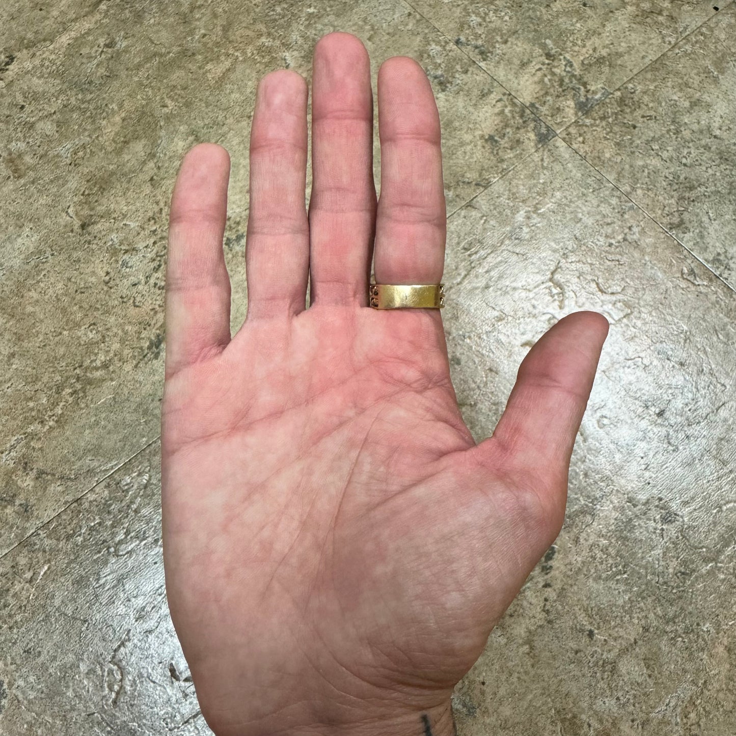 Vintage Solid 14k Yellow Gold Barbed Wire Ring (9.5)