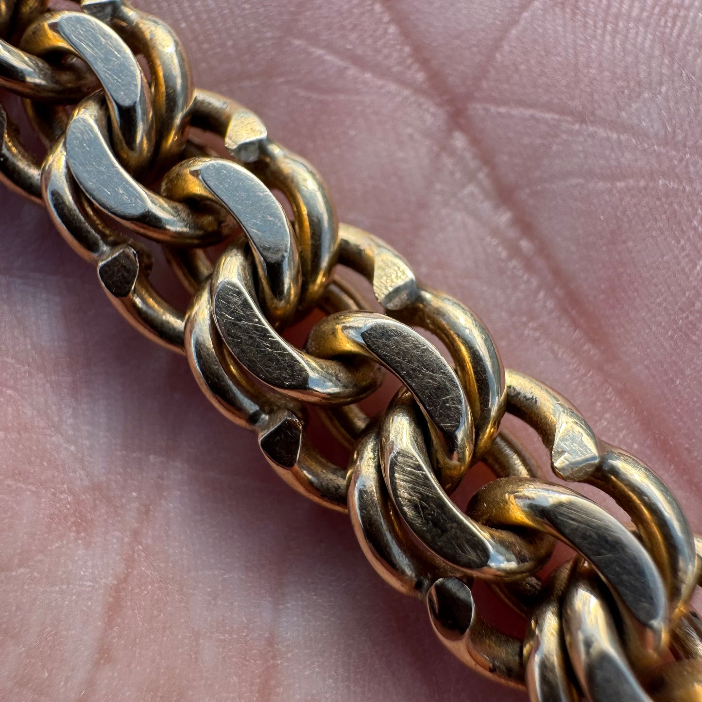 Mid-Century Tiffany & Co. Solid 14k Yellow Gold Heavyweight Chino Link Bracelet (7.25”)