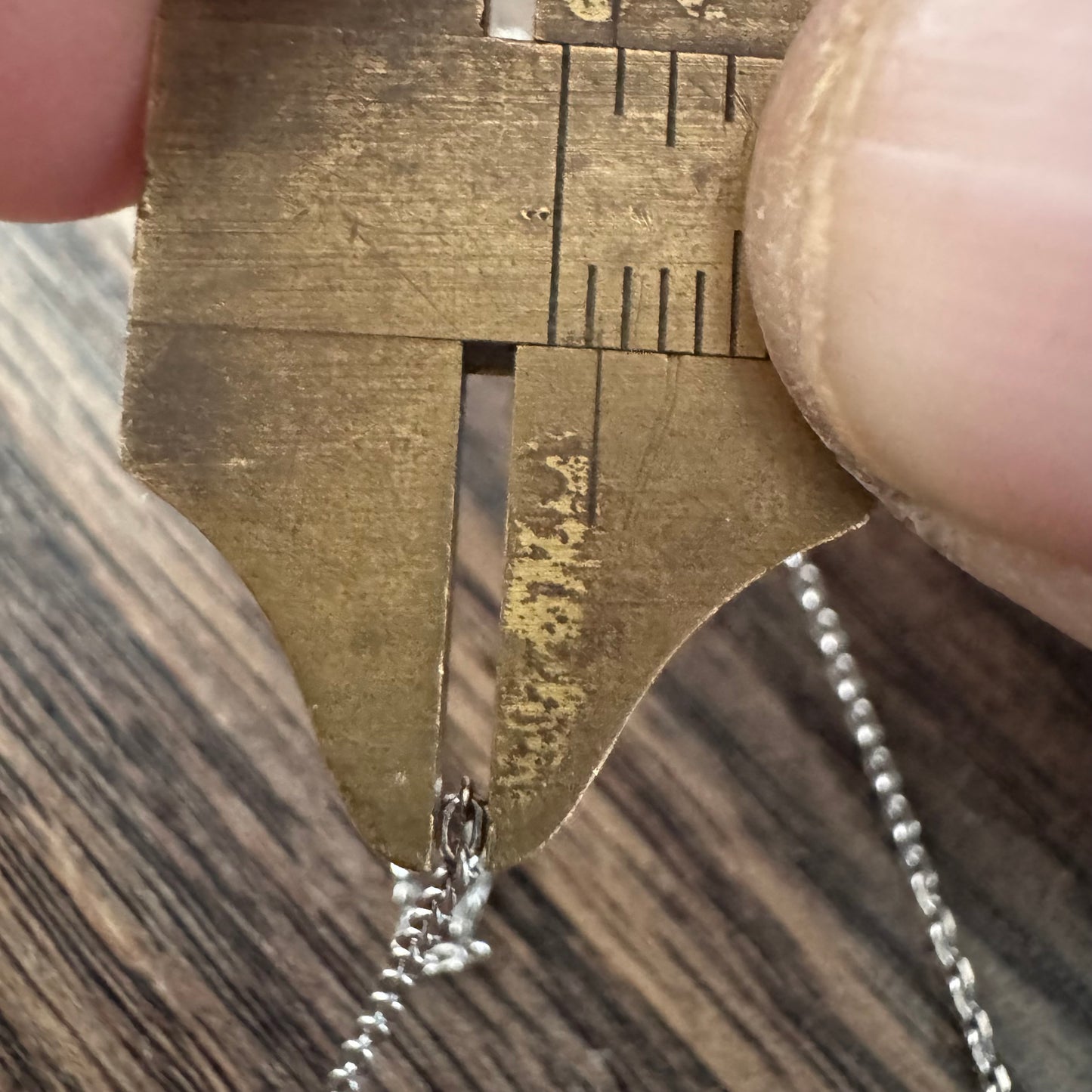 Antique 1.0ct Old Euro Cut Natural Diamond Solitaire Solid 14k White Gold Necklace (18”)