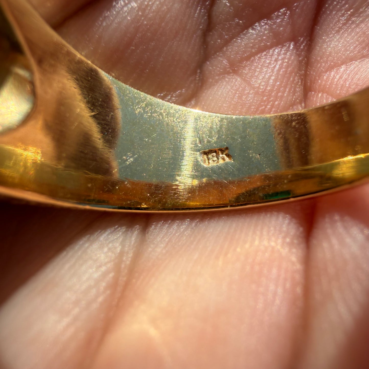 1980’s New Old Stock Solid 18k Yellow Gold 1.95ctw Natural Colombian Emerald and VS Diamond Signet Ring (9)