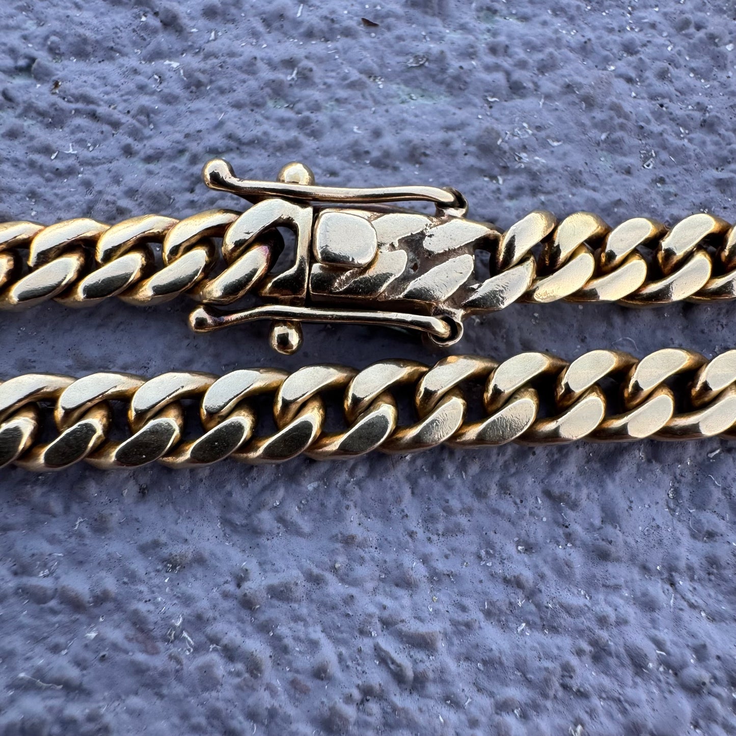 Vintage Solid 14k Yellow Gold Heavyweight Miami Cuban Link Necklace (25”)