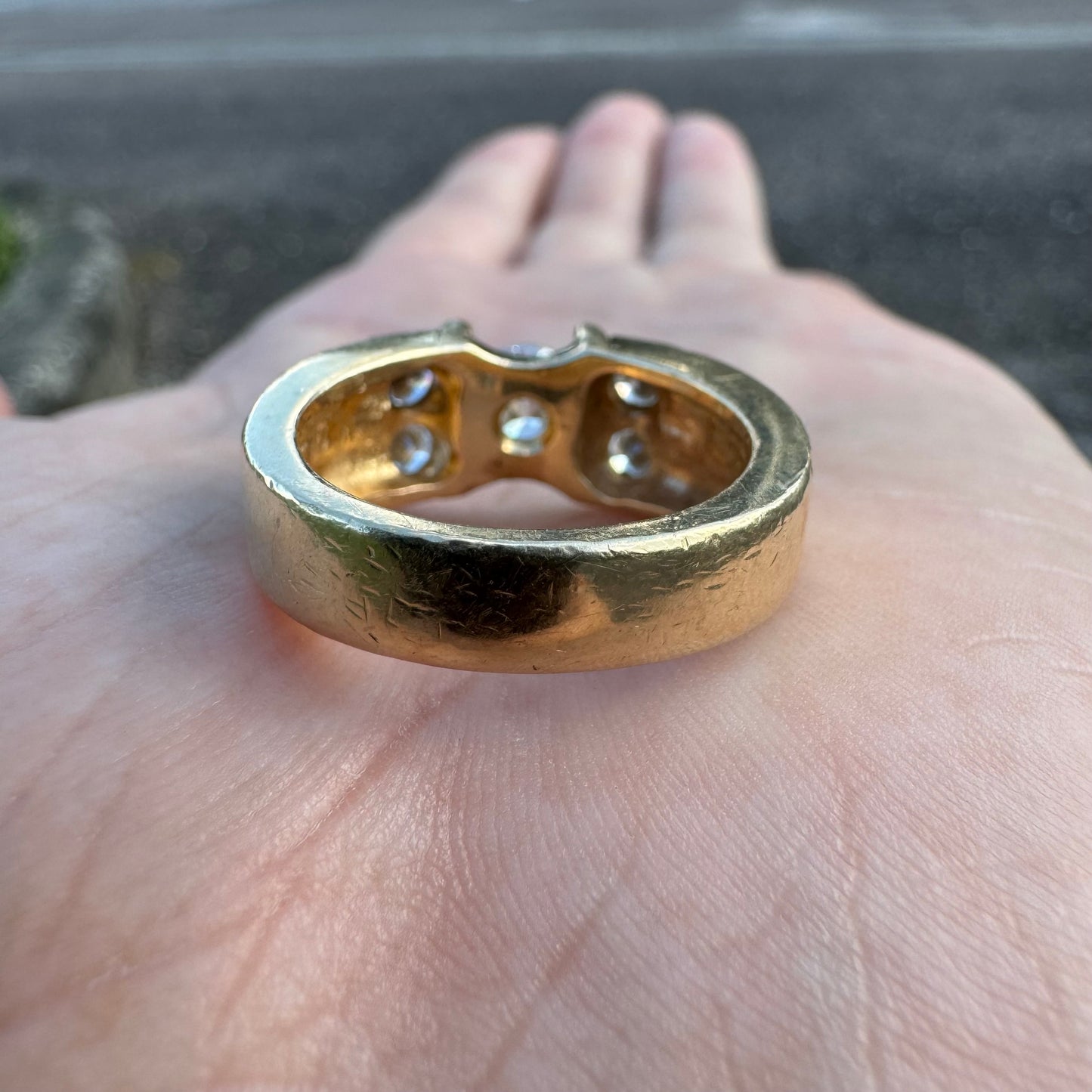 Vintage 1.25ctw Natural Diamond Solid 14k Yellow Gold Heavyweight Custom Ring (8)