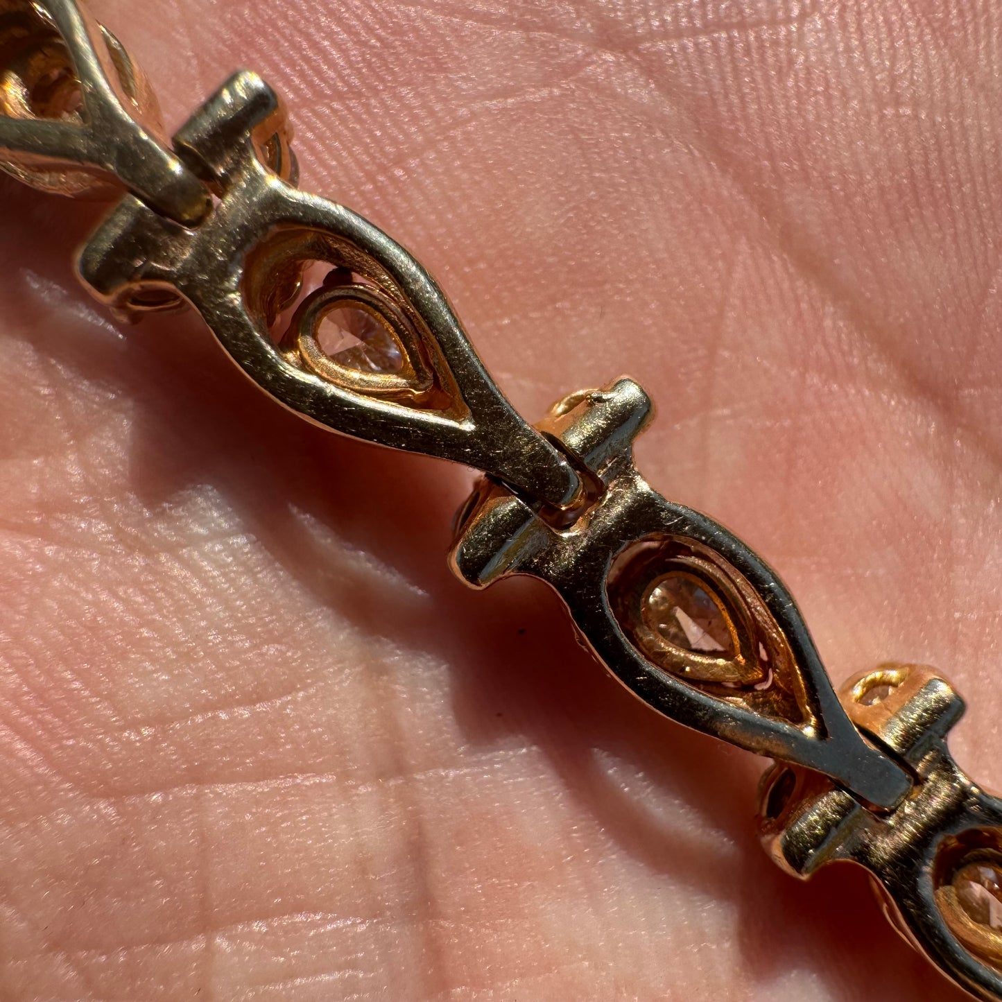 Vintage Solid 14k Yellow Gold 6.0ctw Natural Diamond Bracelet (7”)