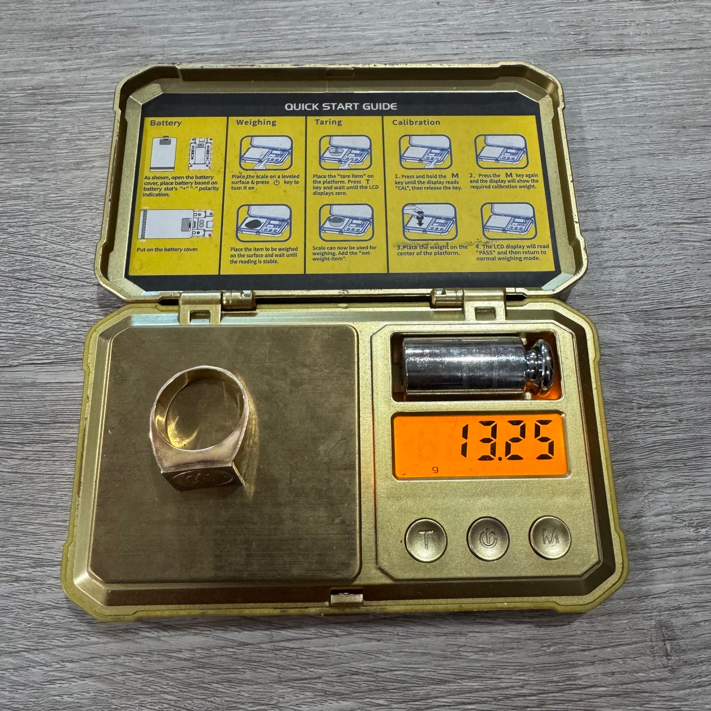 Mid-Century 14k Yellow Gold 21.6k Mexican Dos Pesos Coin Ring (9)