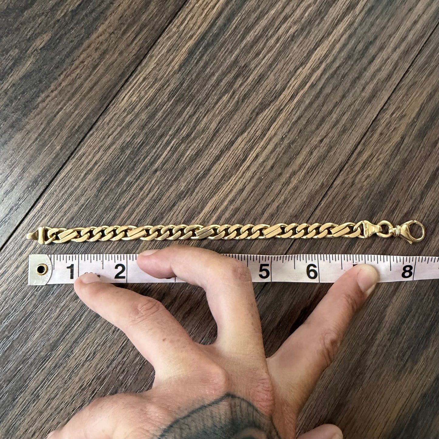 Vintage Solid 14k Yellow Italian Gold Super Heavyweight Tony Soprano Link Bracelet (8”)