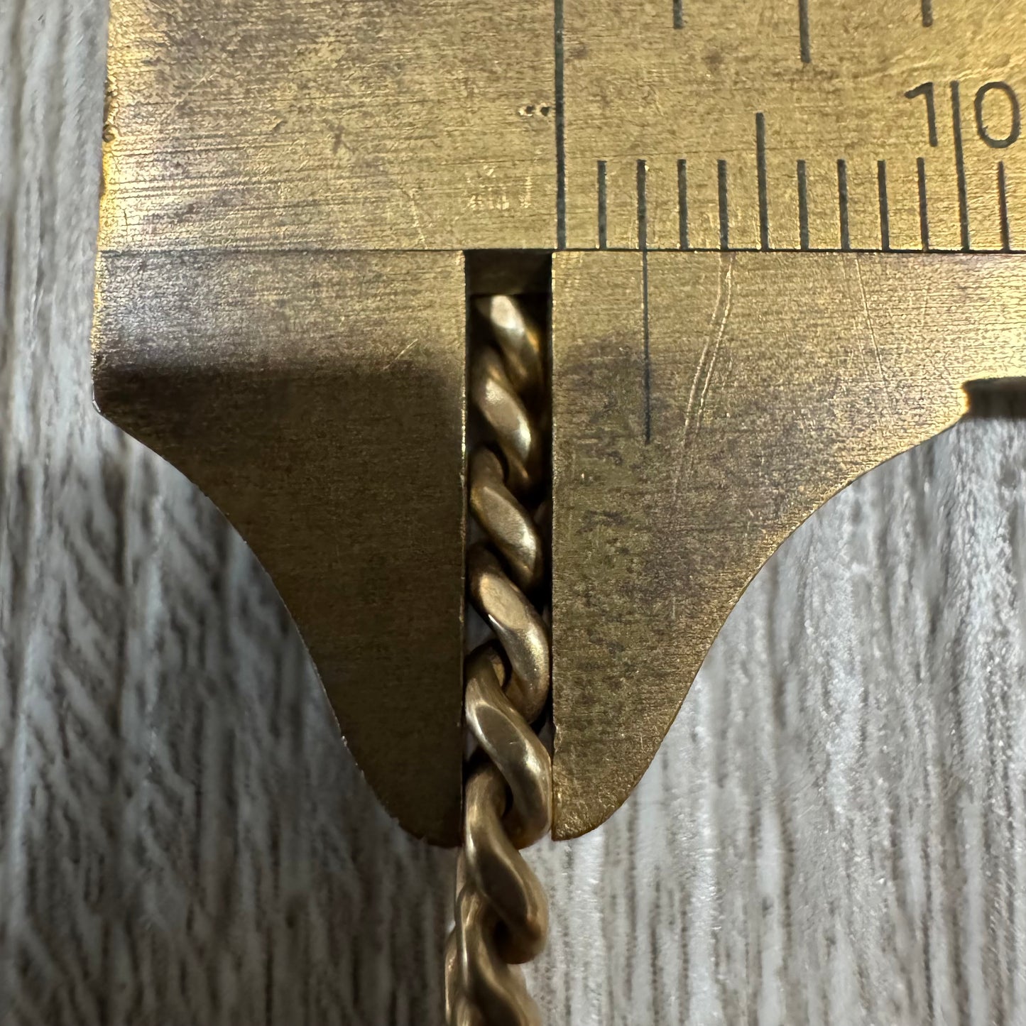1924 Solid 14k Yellow Gold Double Albert Curb Link Watch Chain Necklace (23”)