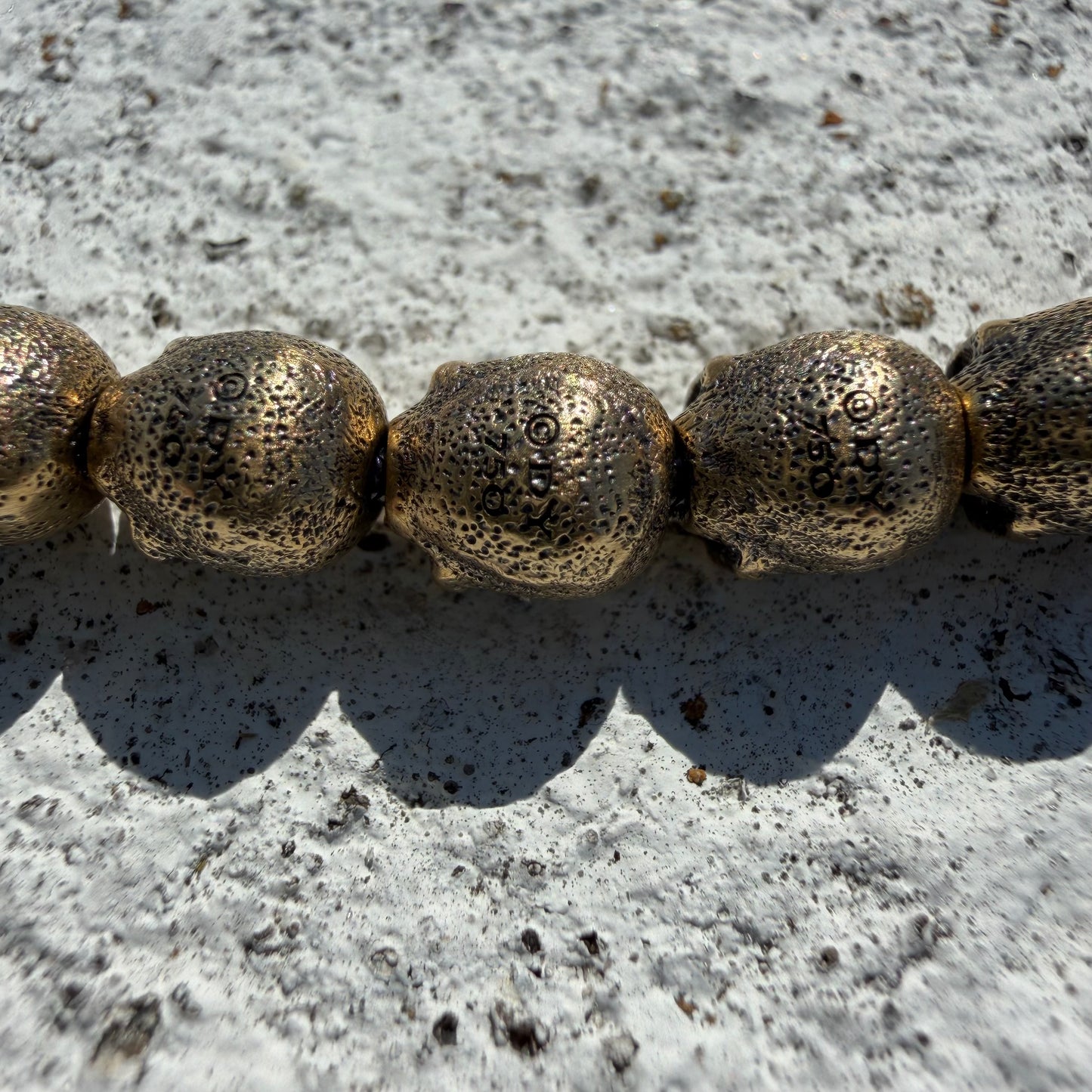 David Yurman 18k Yellow Gold Memento Mori Skull Bracelet (Medium-7.75”)