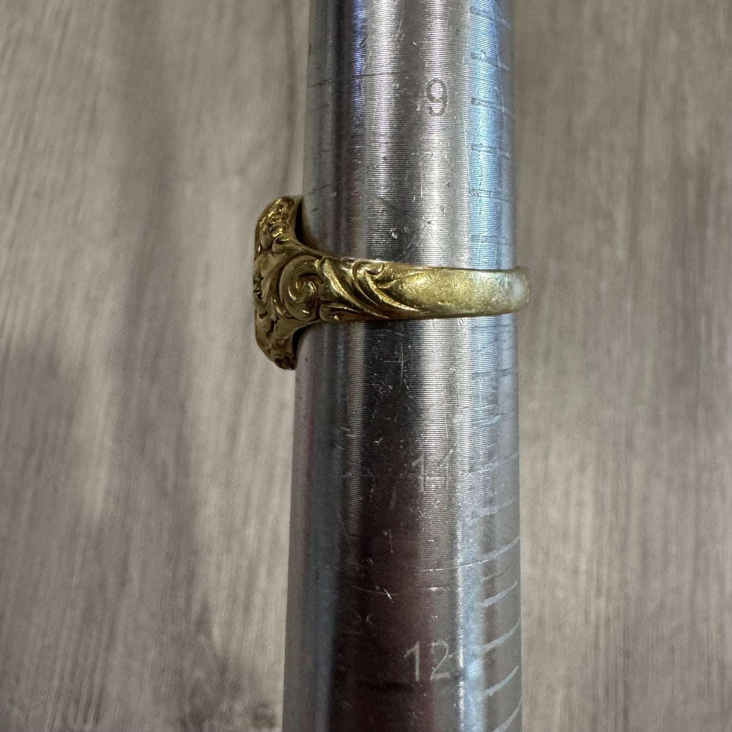 Antique Art Nouveau Solid 18k Yellow Gold Bloodstone Signet Ring (10)