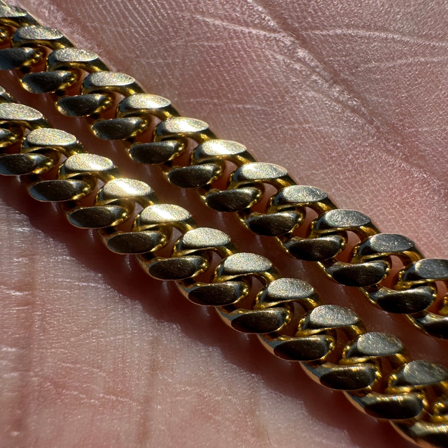 Vintage Solid 14k Yellow Gold Heavyweight Miami Cuban Link Necklace (27”)