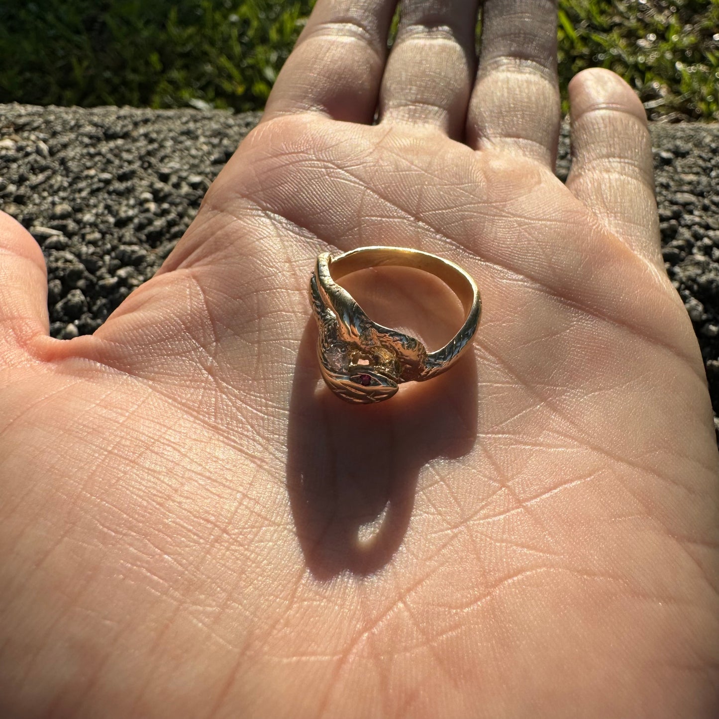 Art Deco 1920’s Solid 14k Yellow Gold Wraparound Intertwined Snake Ring (9)